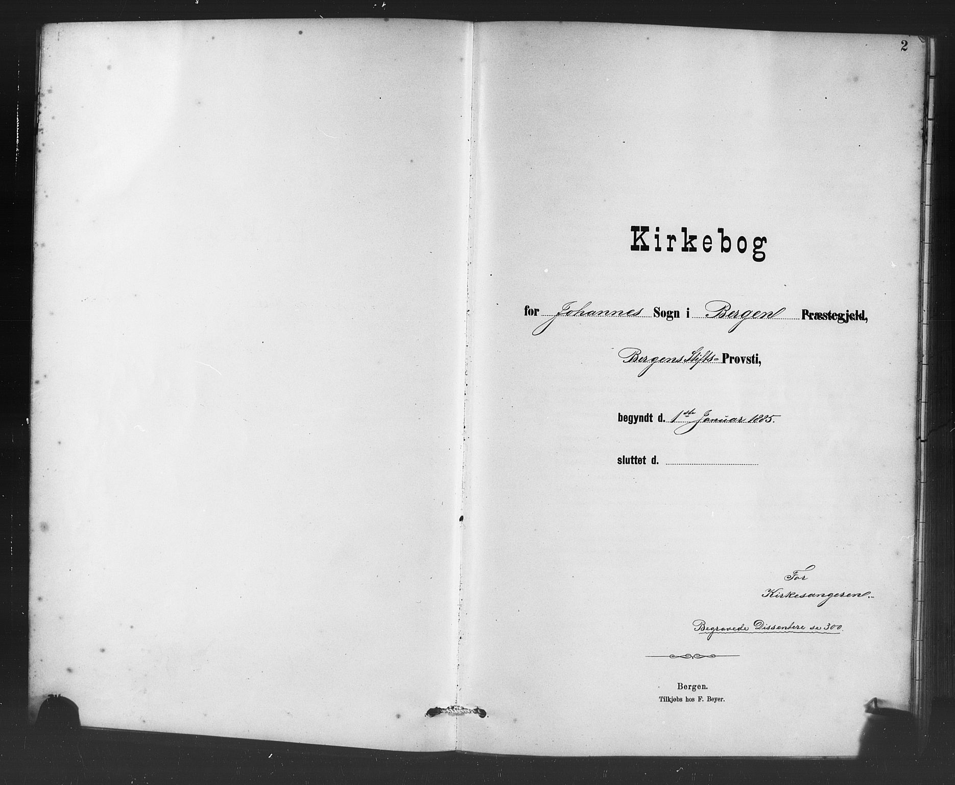 Johanneskirken sokneprestembete, SAB/A-76001/H/Hab: Parish register (copy) no. D 1, 1885-1915, p. 2