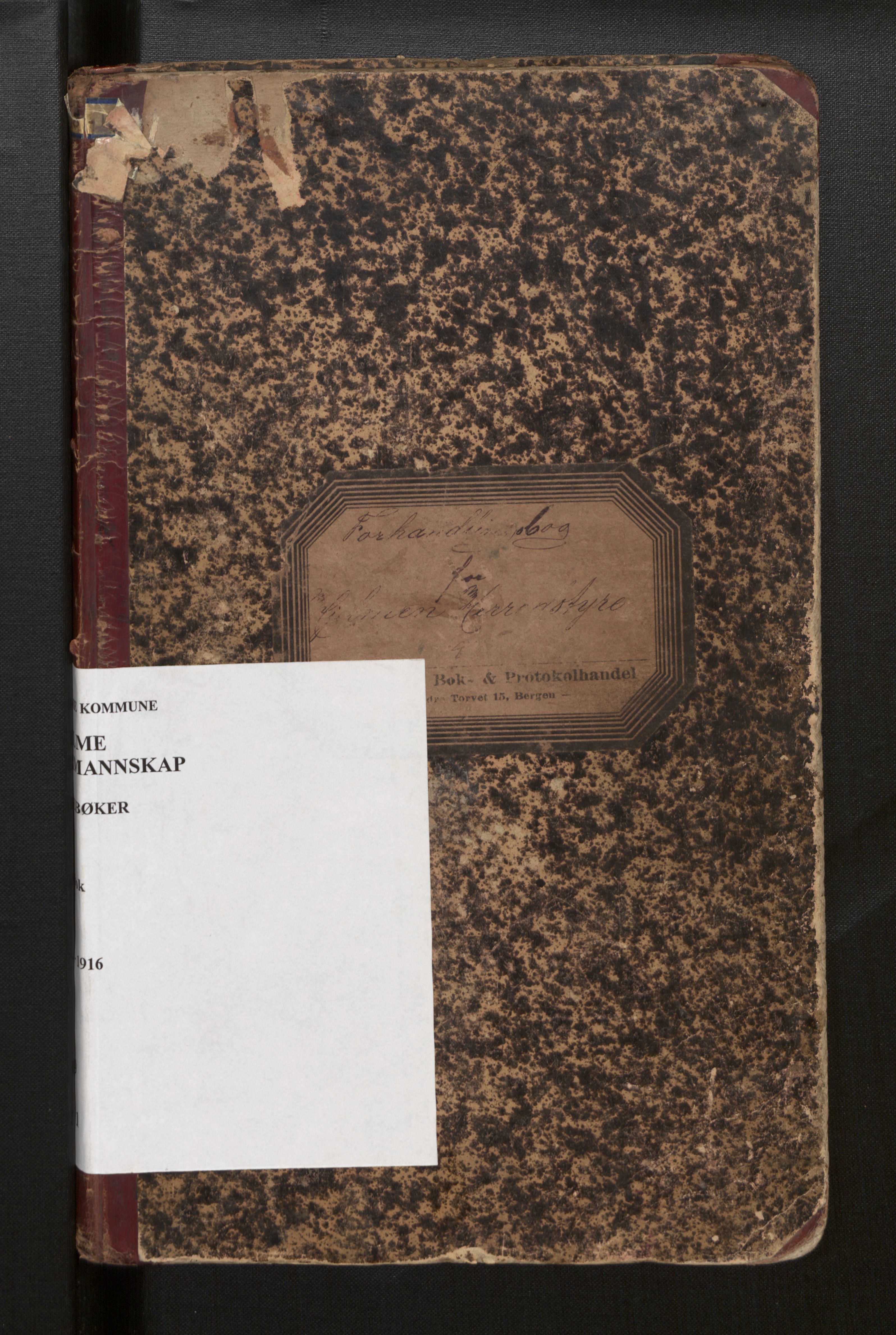 Hjelme kommune. Formannskapet, IKAH/1259a-021/A/Aa/L0001: Møtebok for Hjelme formannskap og heradsstyre, 1909-1916, p. 1