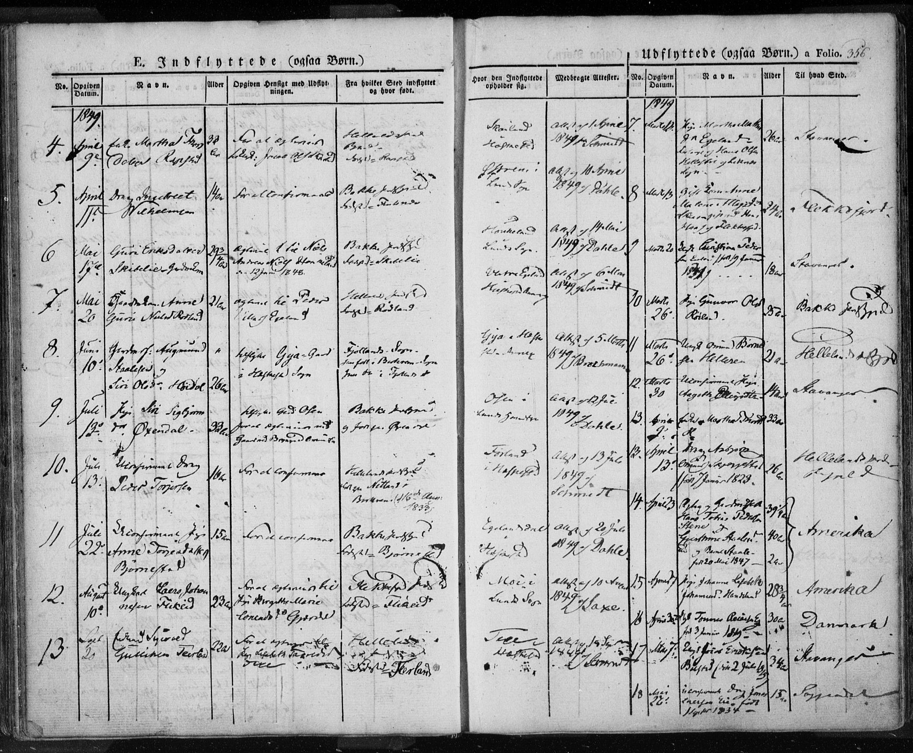 Lund sokneprestkontor, SAST/A-101809/S06/L0008: Parish register (official) no. A 7.2, 1833-1854, p. 356