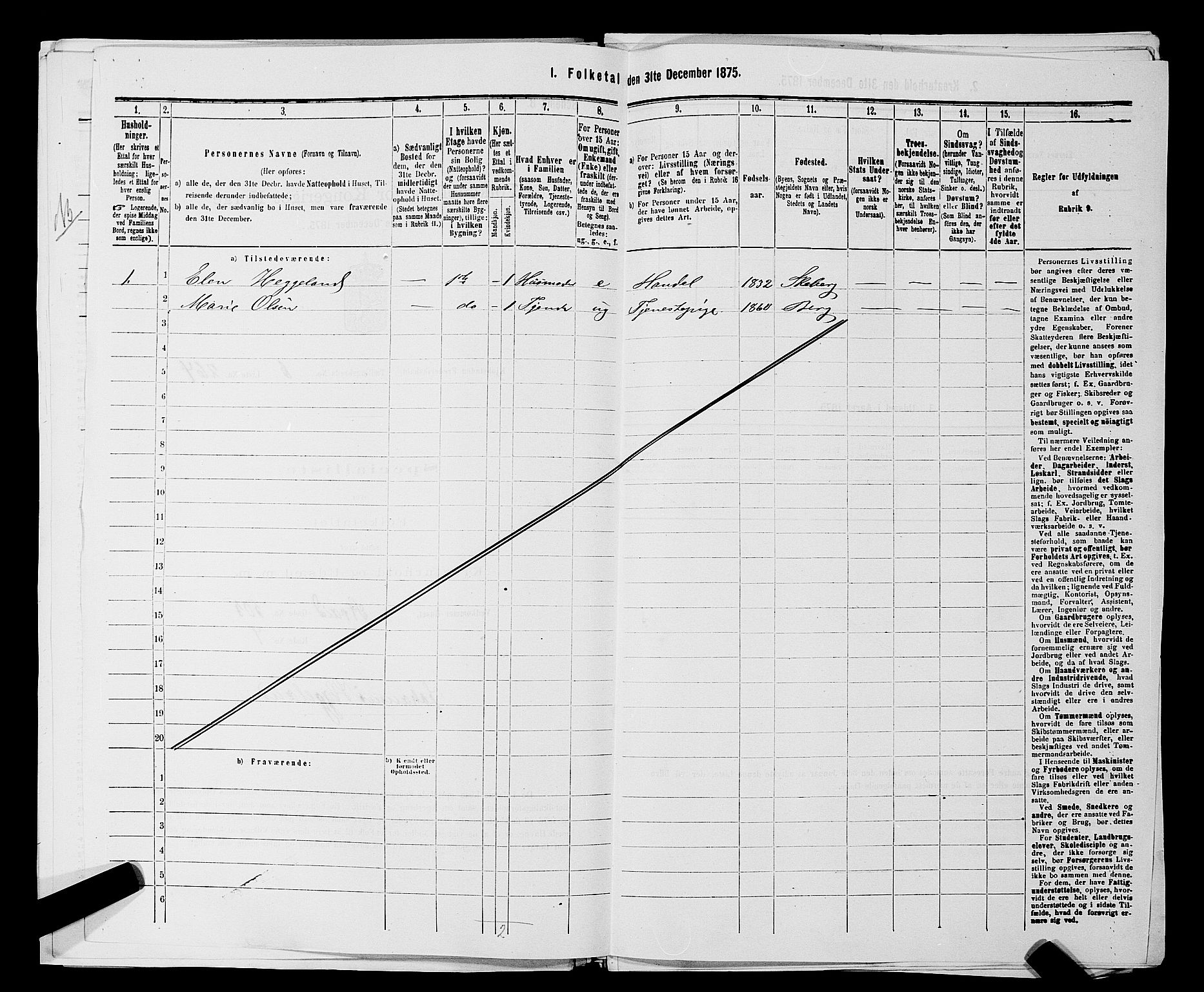 RA, 1875 census for 0101P Fredrikshald, 1875, p. 726