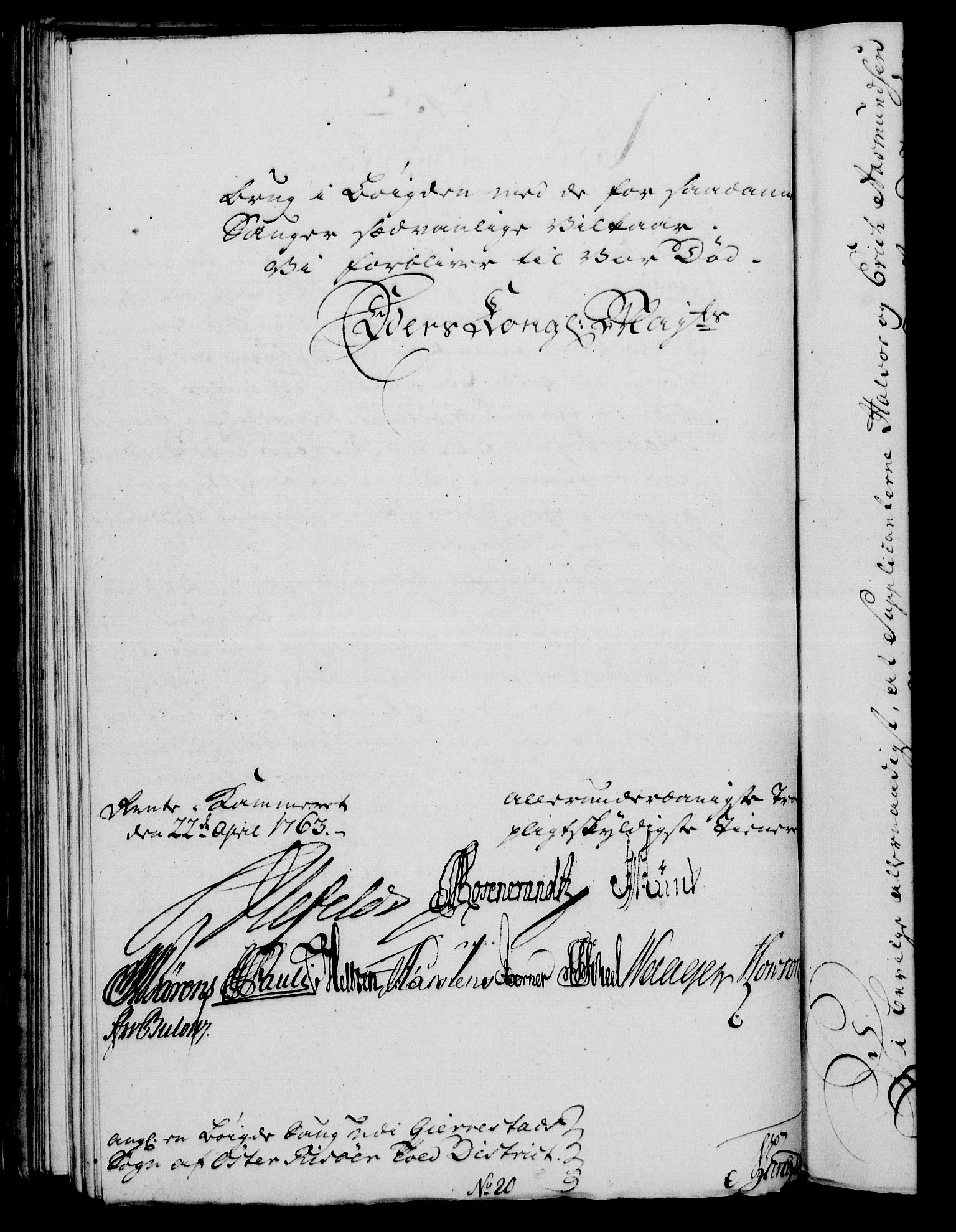 Rentekammeret, Kammerkanselliet, AV/RA-EA-3111/G/Gf/Gfa/L0045: Norsk relasjons- og resolusjonsprotokoll (merket RK 52.45), 1763, p. 185