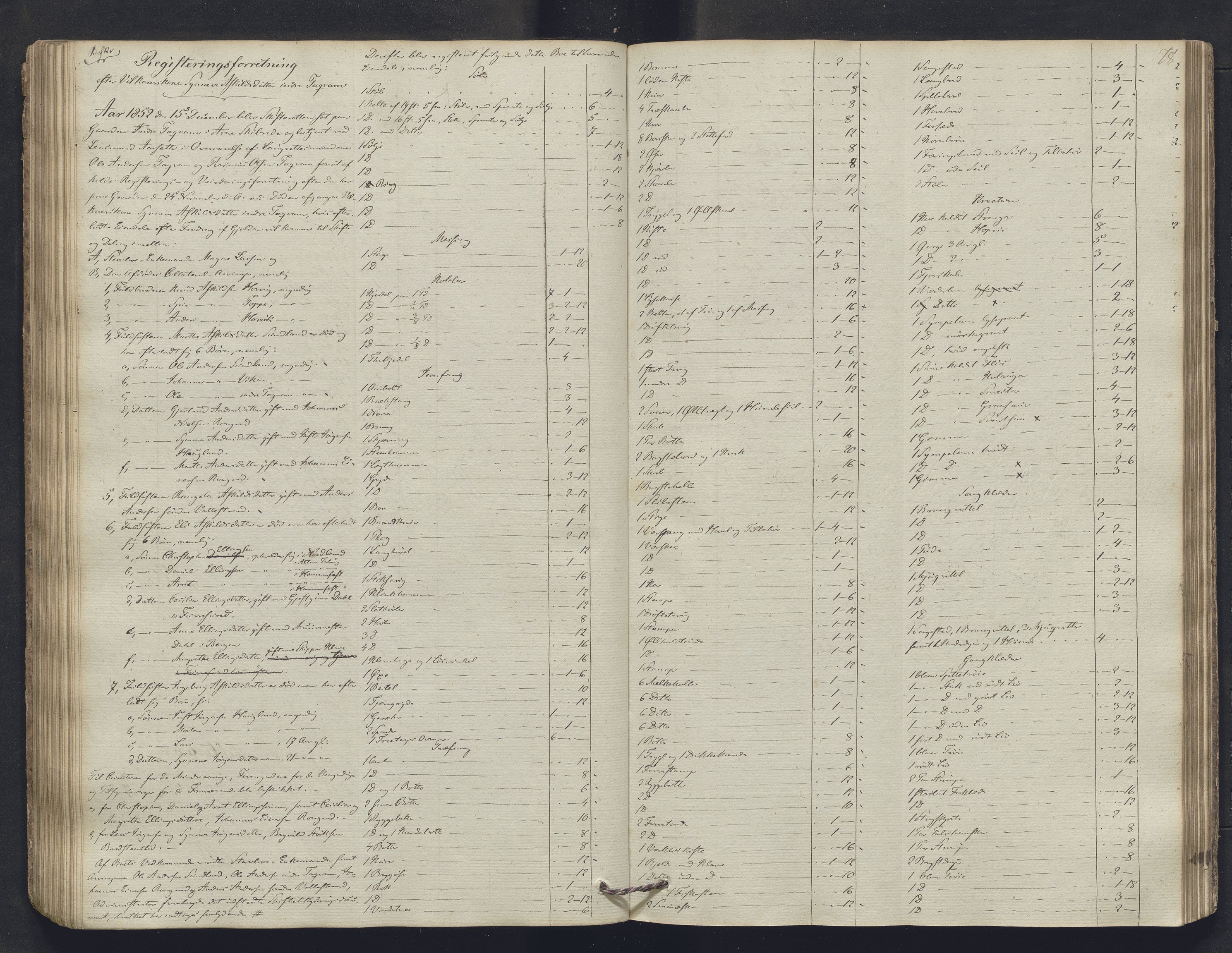 Nordhordland sorenskrivar, SAB/A-2901/1/H/Hb/L0004: Registreringsprotokollar, 1846-1852, p. 78