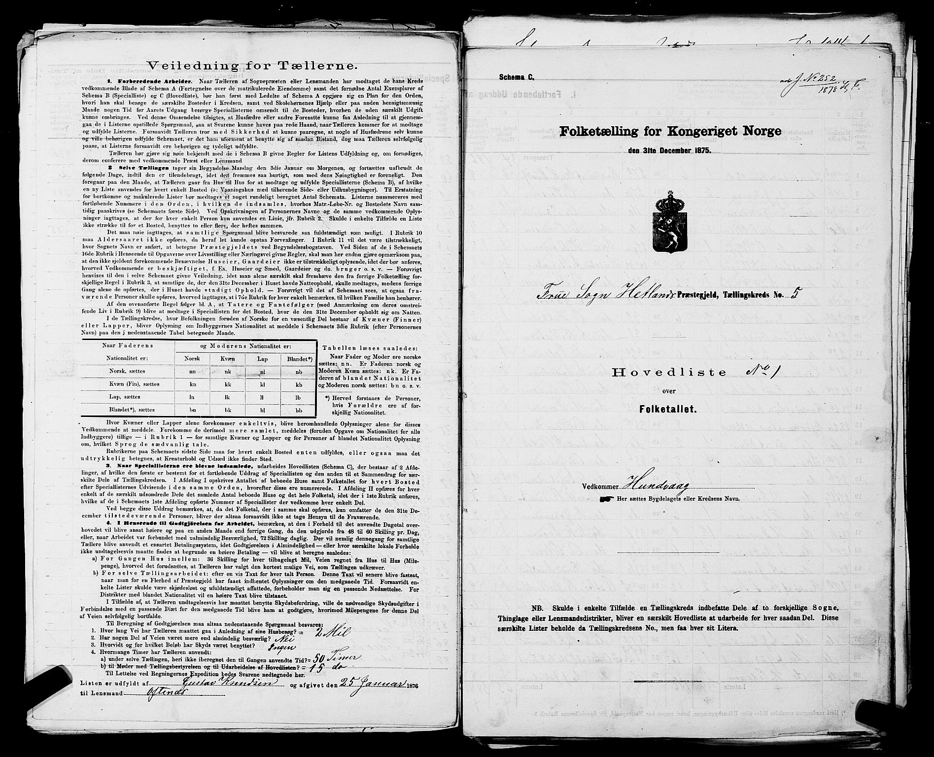 SAST, 1875 census for 1126P Hetland, 1875, p. 26