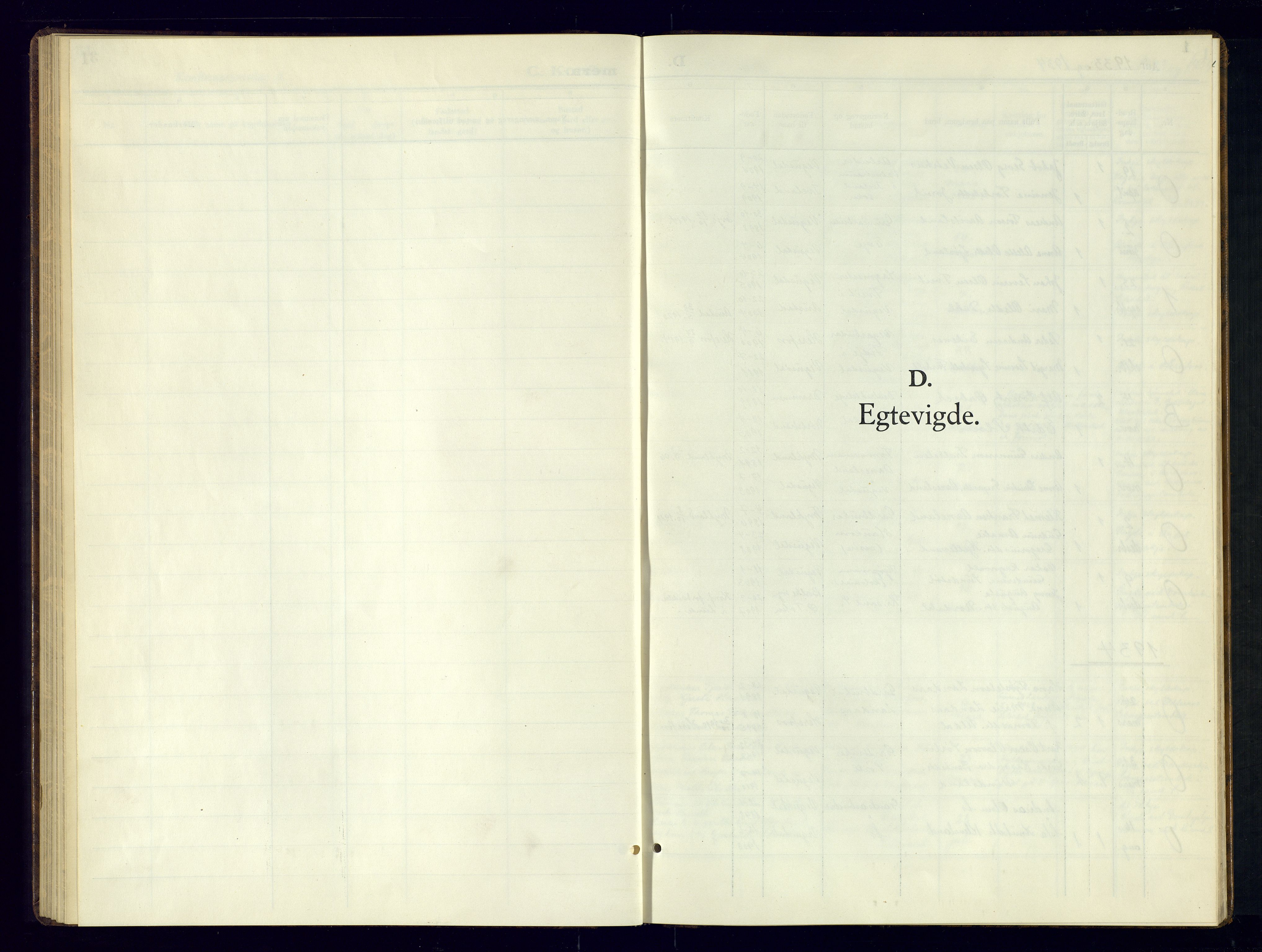 Herefoss sokneprestkontor, SAK/1111-0019/F/Fb/Fbb/L0005: Parish register (copy) no. B-5, 1933-1961