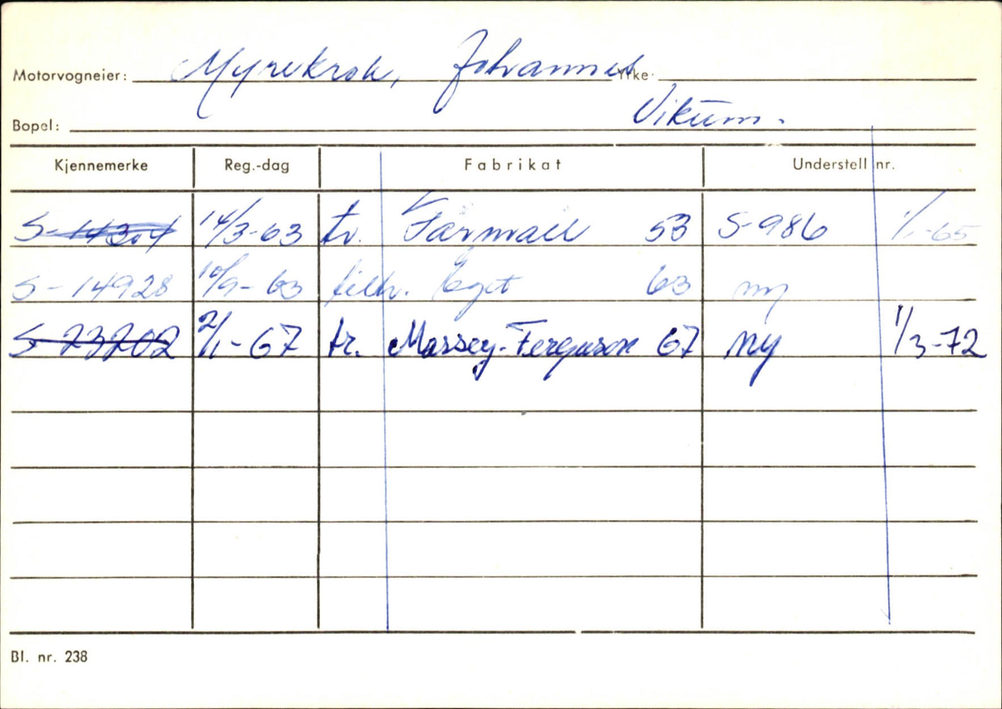 Statens vegvesen, Sogn og Fjordane vegkontor, AV/SAB-A-5301/4/F/L0130: Eigarregister Eid T-Å. Høyanger A-O, 1945-1975, p. 2186