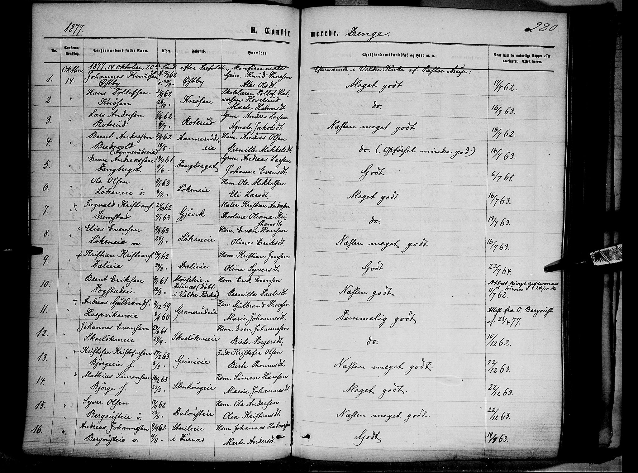 Ringsaker prestekontor, AV/SAH-PREST-014/K/Ka/L0011: Parish register (official) no. 11, 1870-1878, p. 280