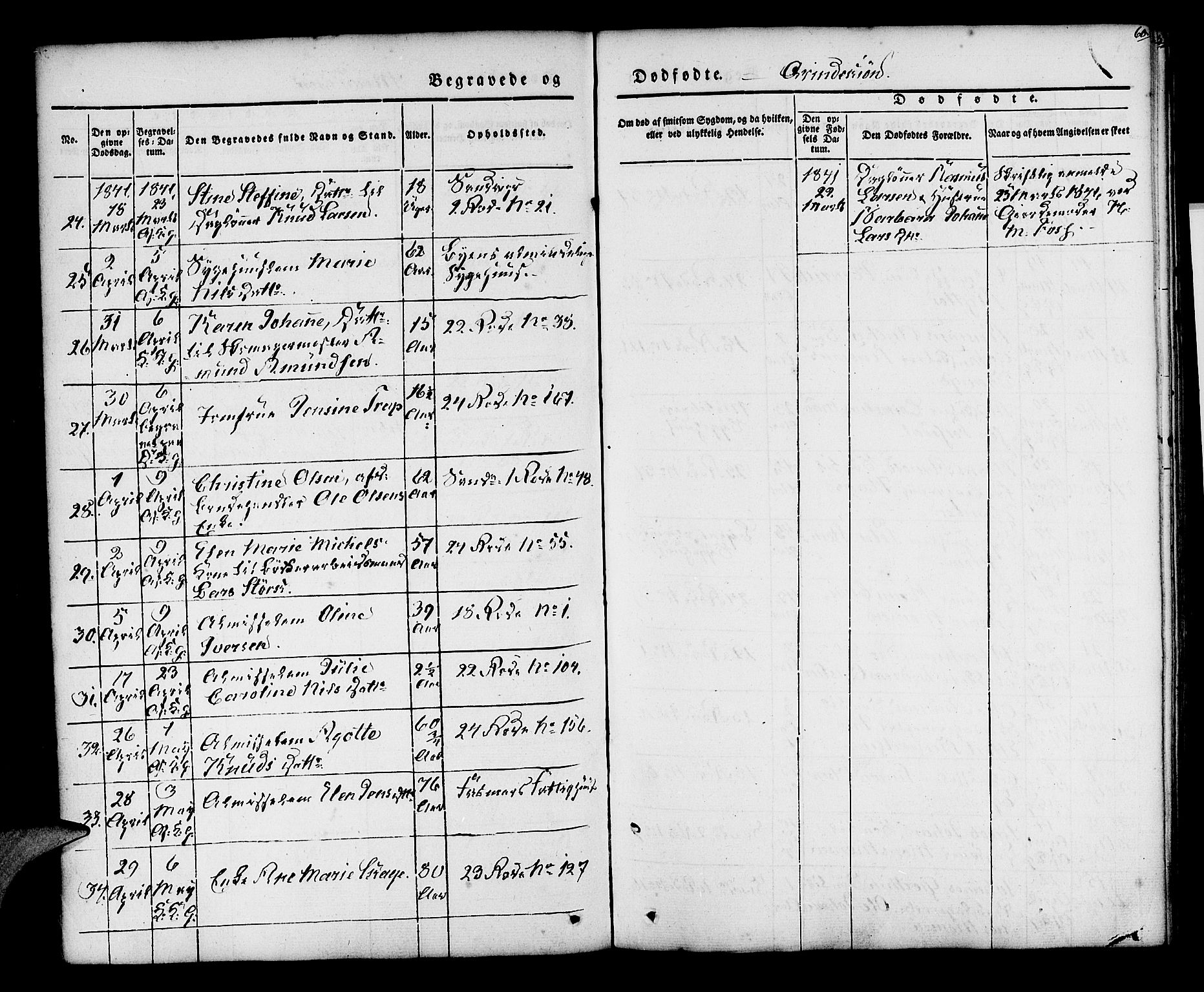 Korskirken sokneprestembete, AV/SAB-A-76101/H/Hab: Parish register (copy) no. E 1, 1837-1851, p. 60