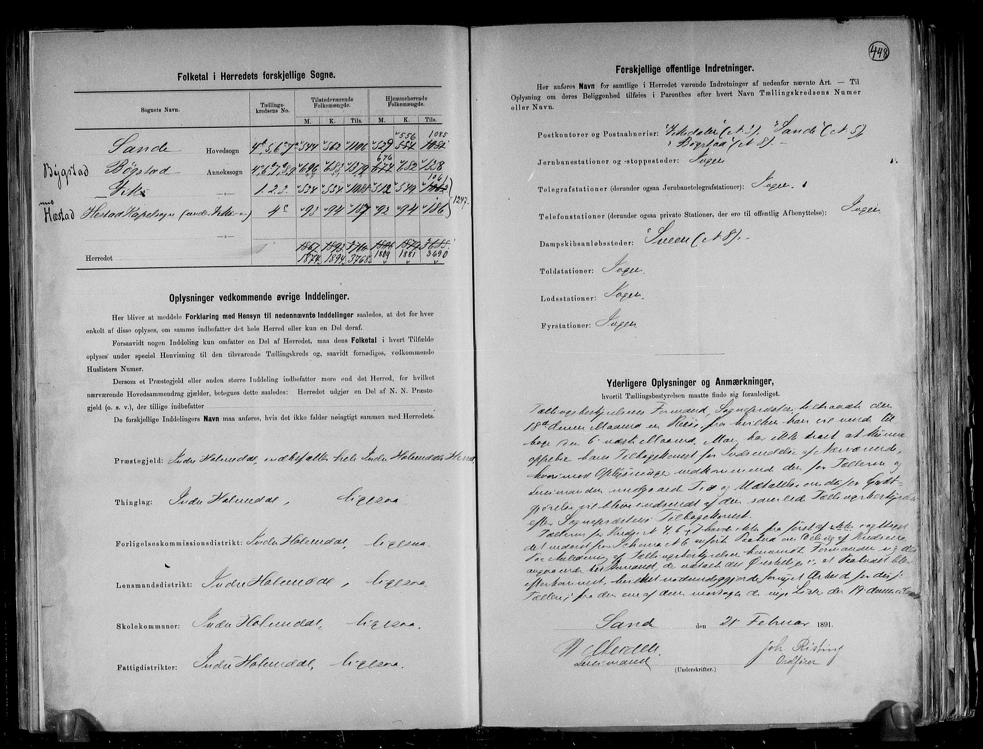 RA, 1891 census for 1430 Indre Holmedal, 1891, p. 3