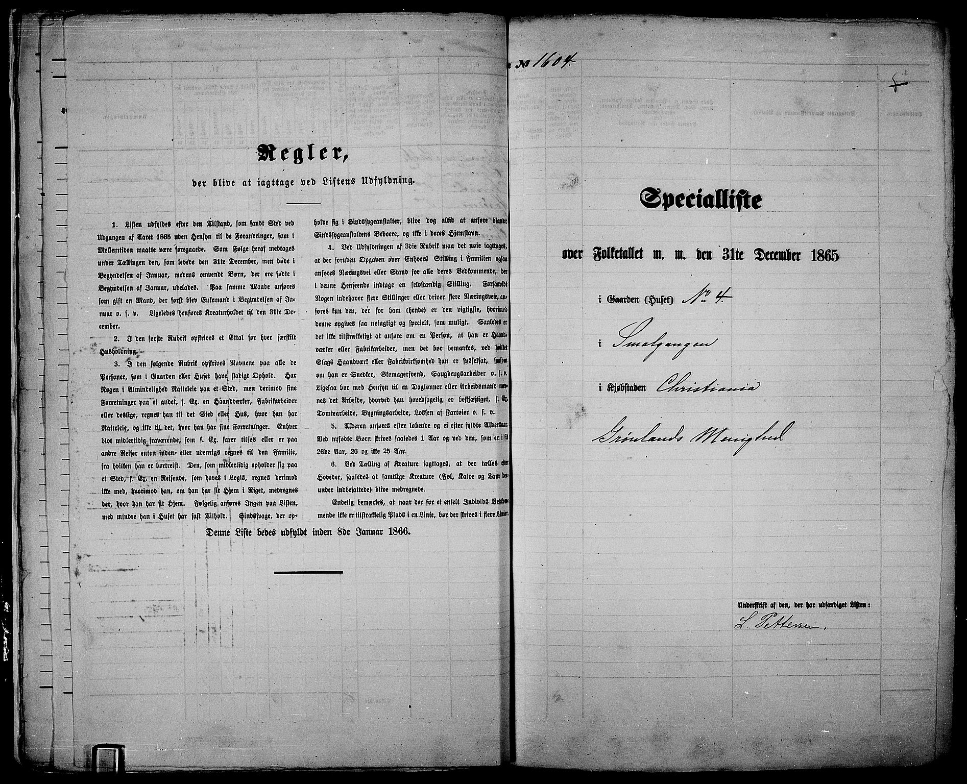 RA, 1865 census for Kristiania, 1865, p. 3643