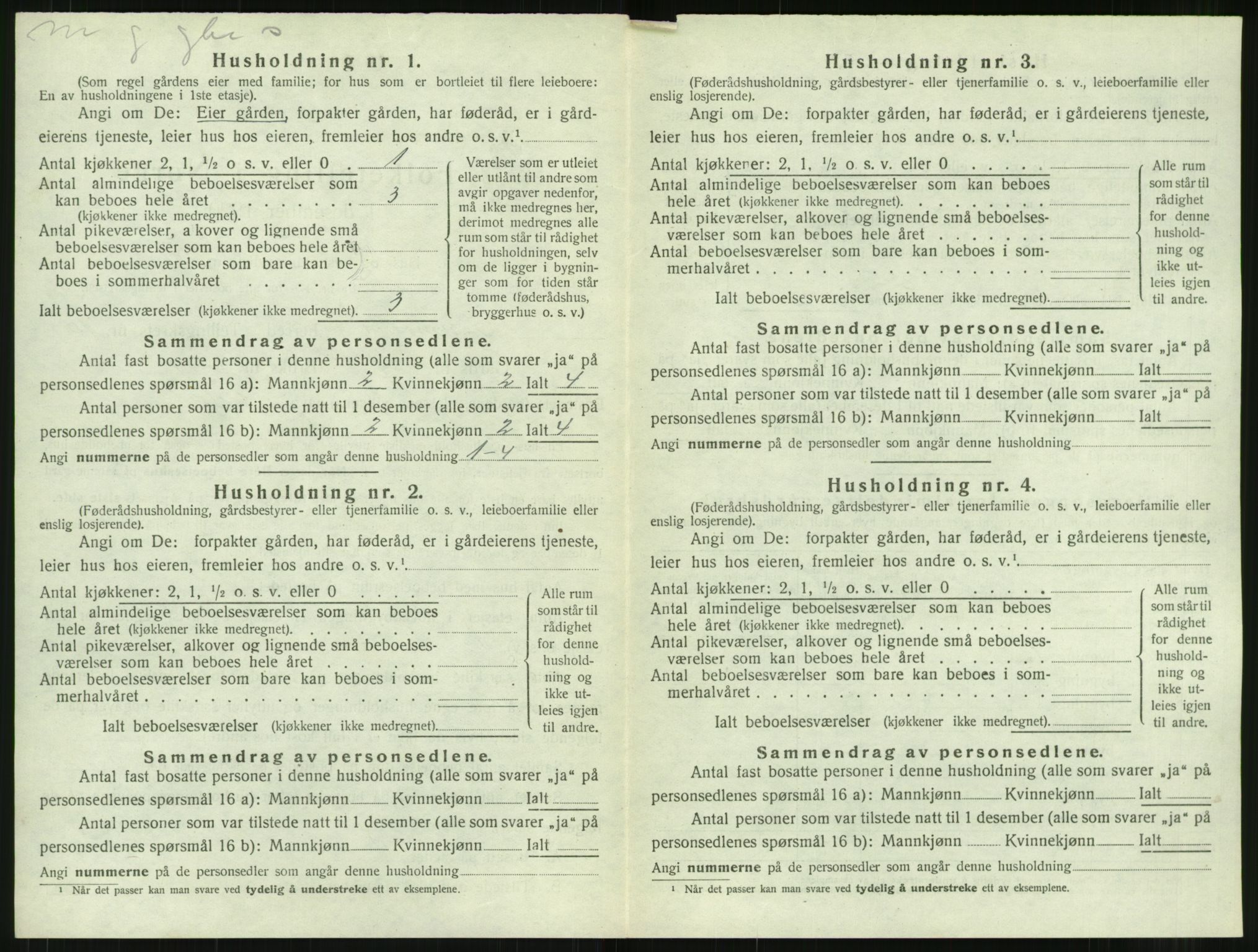 SAT, 1920 census for Bremsnes, 1920, p. 1278