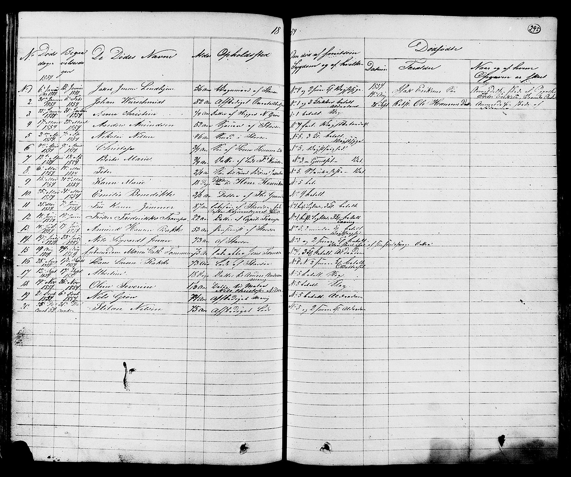 Stavern kirkebøker, AV/SAKO-A-318/G/Ga/L0002: Parish register (copy) no. 2, 1839-1909, p. 295