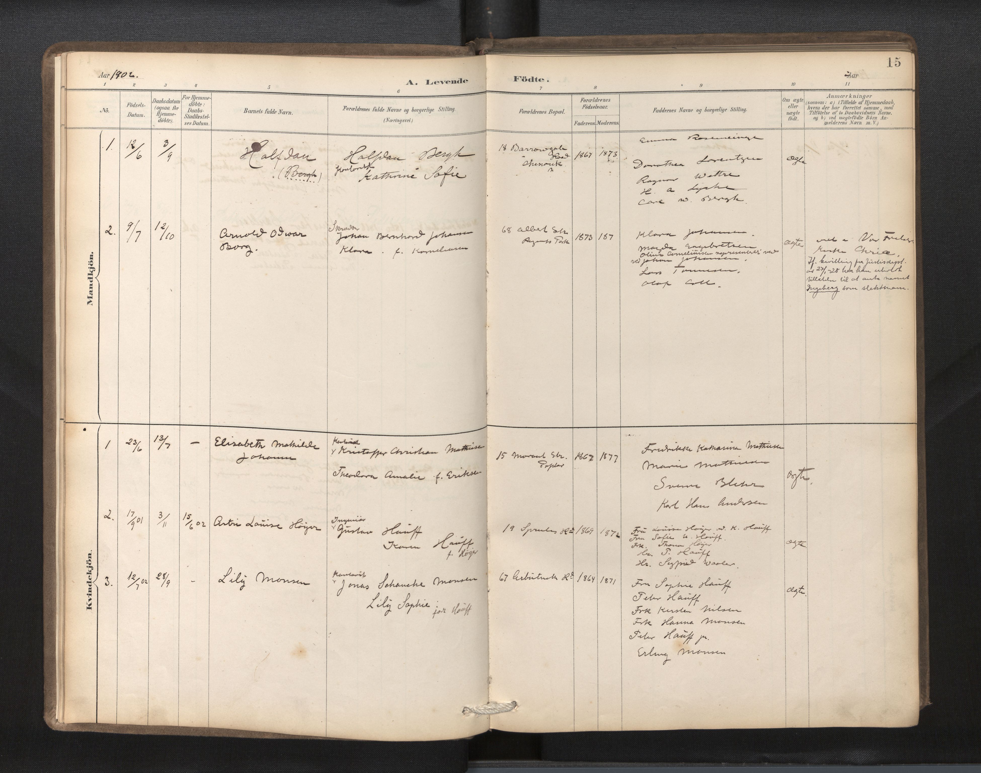  Den norske sjømannsmisjon i utlandet/London m/bistasjoner, SAB/SAB/PA-0103/H/Ha/L0002: Parish register (official) no. A 2, 1887-1903, p. 14b-15a