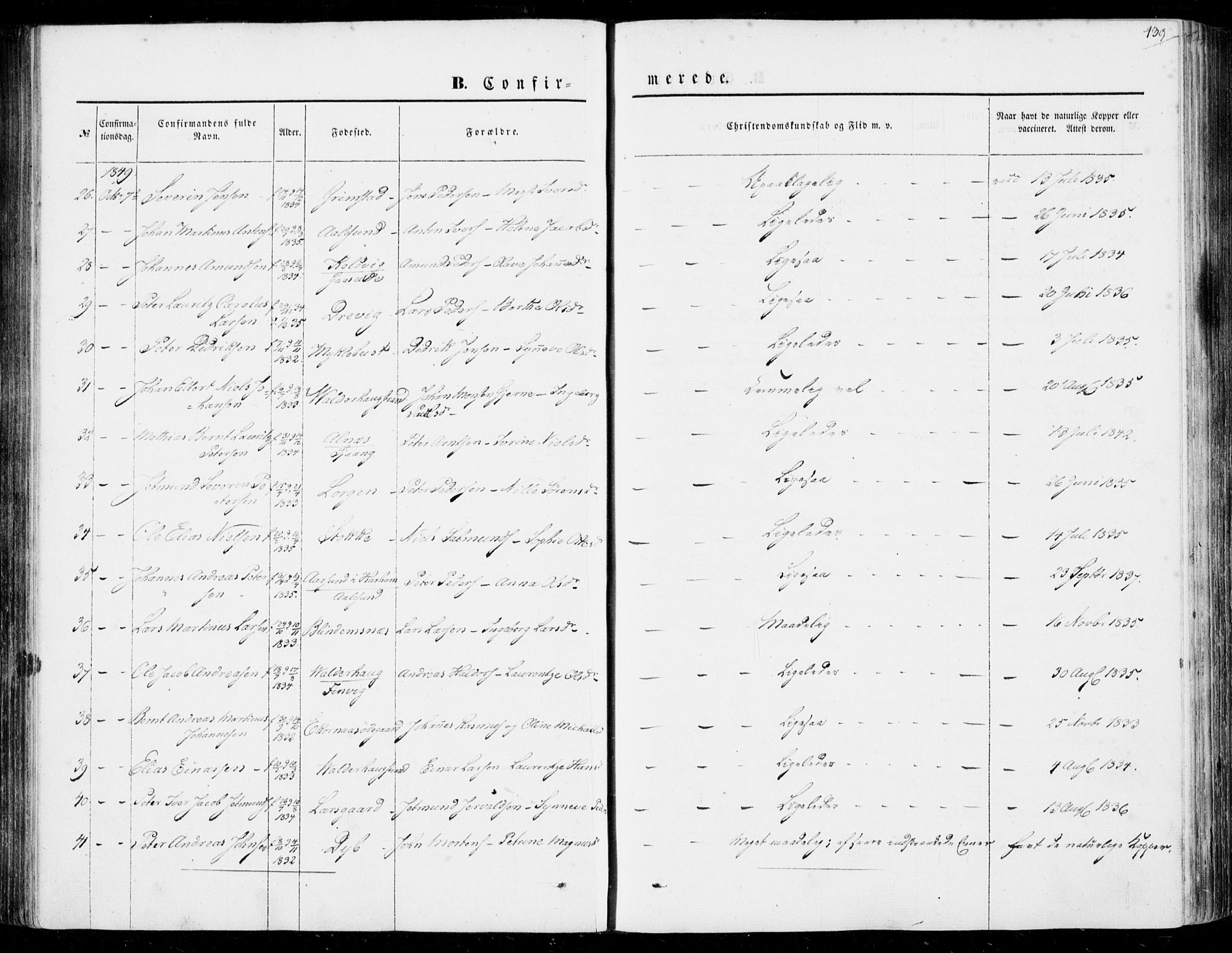 Ministerialprotokoller, klokkerbøker og fødselsregistre - Møre og Romsdal, AV/SAT-A-1454/528/L0397: Parish register (official) no. 528A08, 1848-1858, p. 139