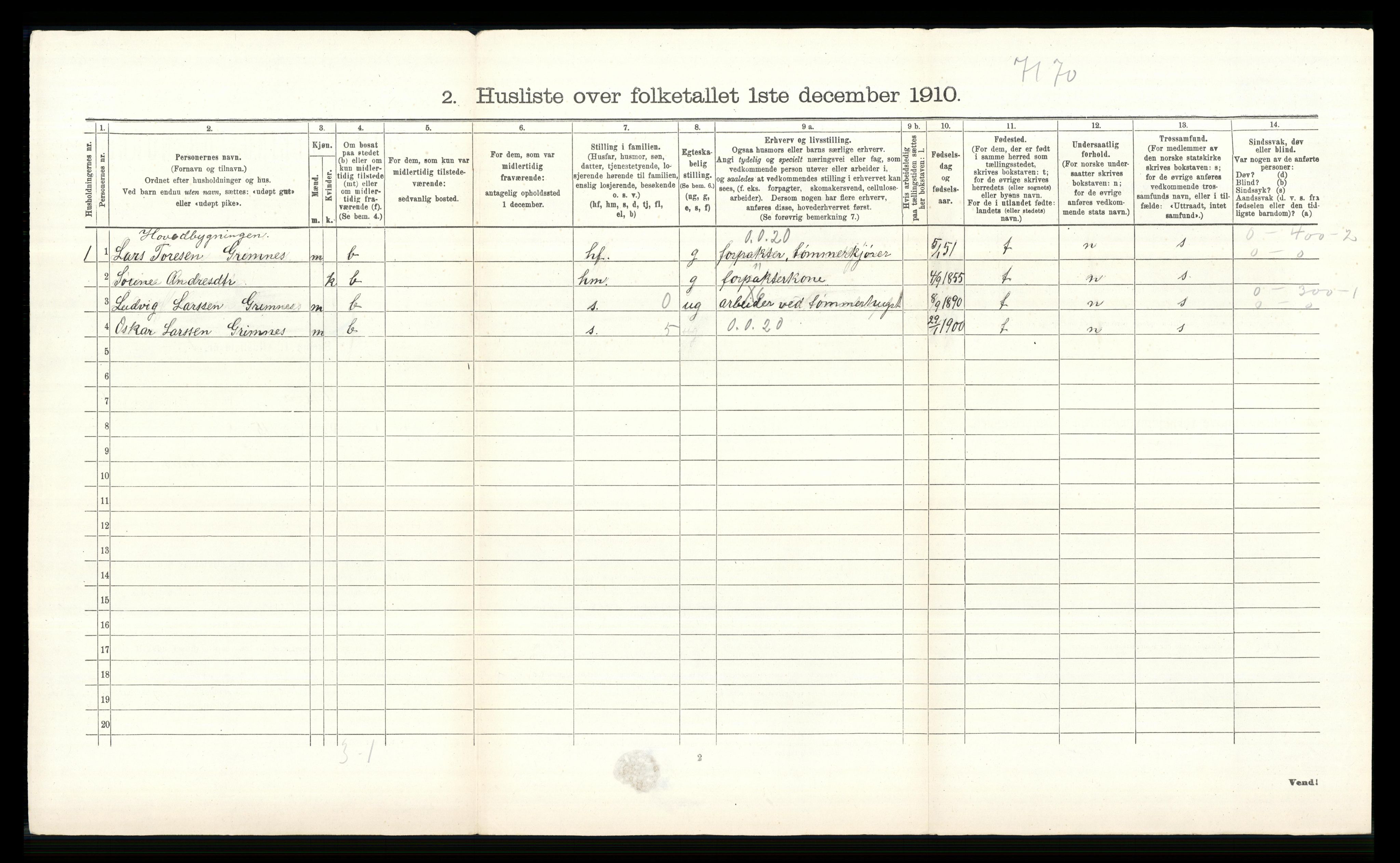 RA, 1910 census for Øvre Eiker, 1910, p. 788