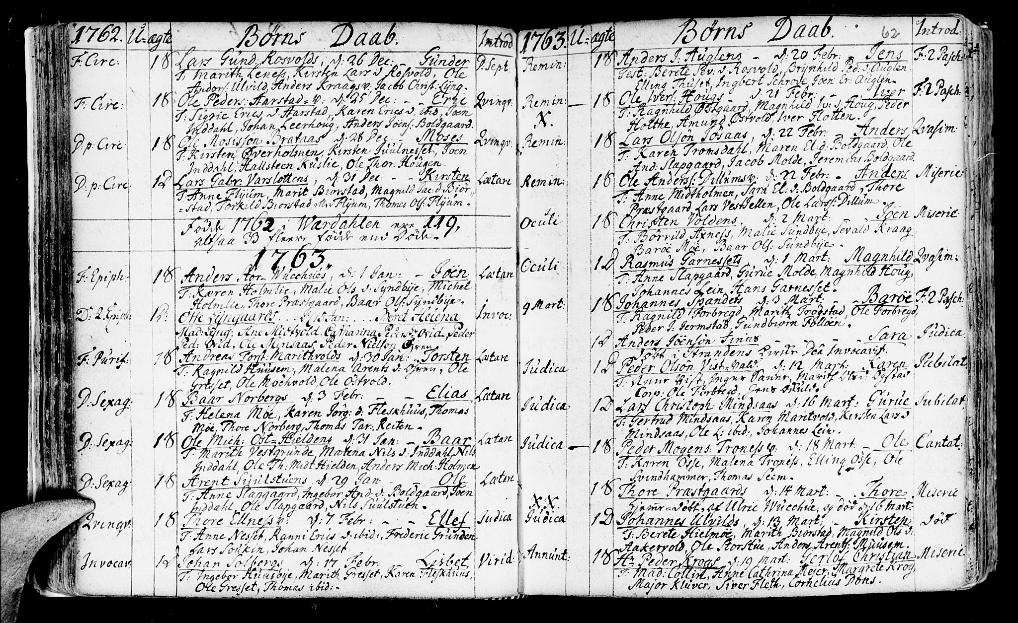 Ministerialprotokoller, klokkerbøker og fødselsregistre - Nord-Trøndelag, AV/SAT-A-1458/723/L0231: Parish register (official) no. 723A02, 1748-1780, p. 62