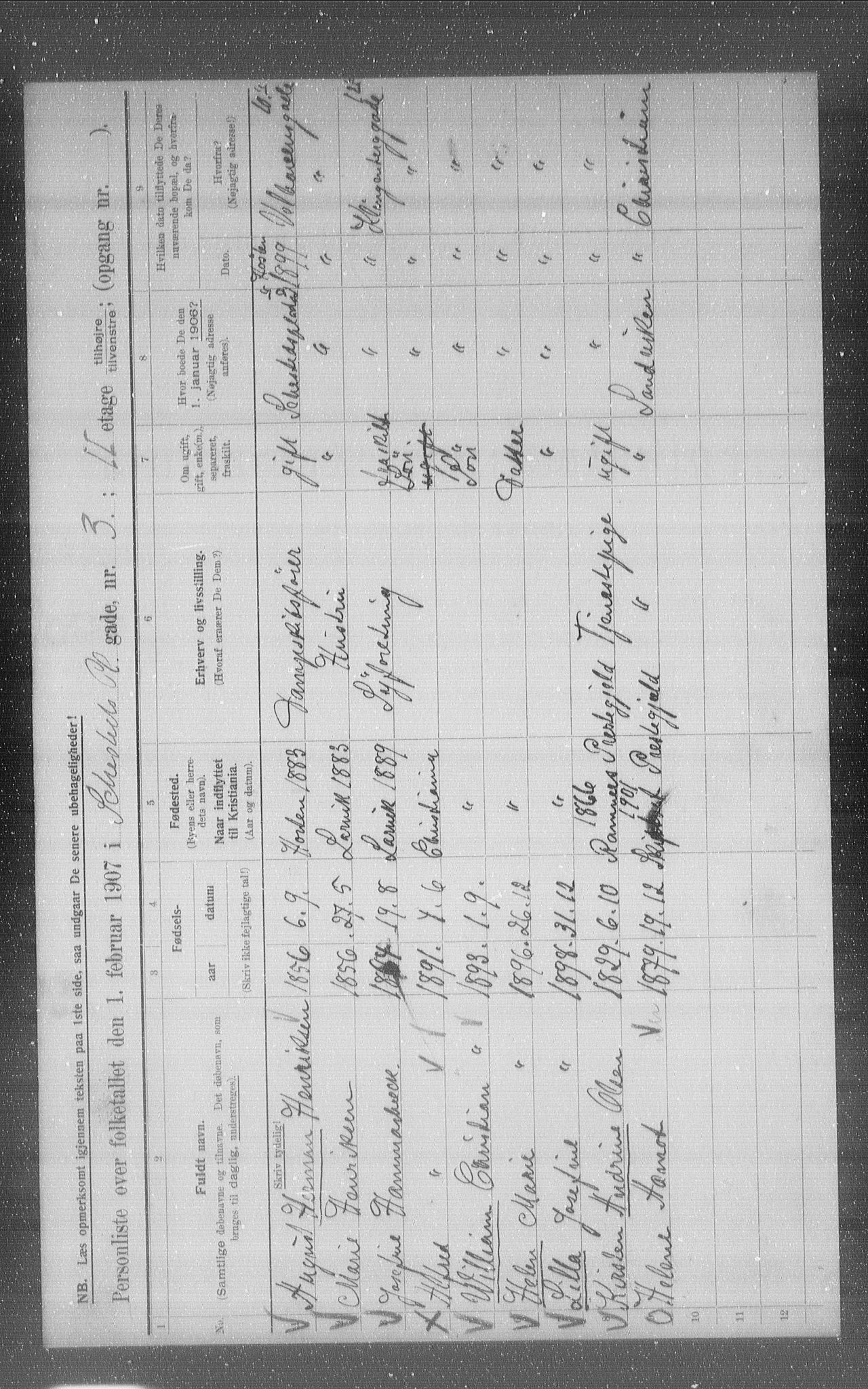 OBA, Municipal Census 1907 for Kristiania, 1907, p. 47871