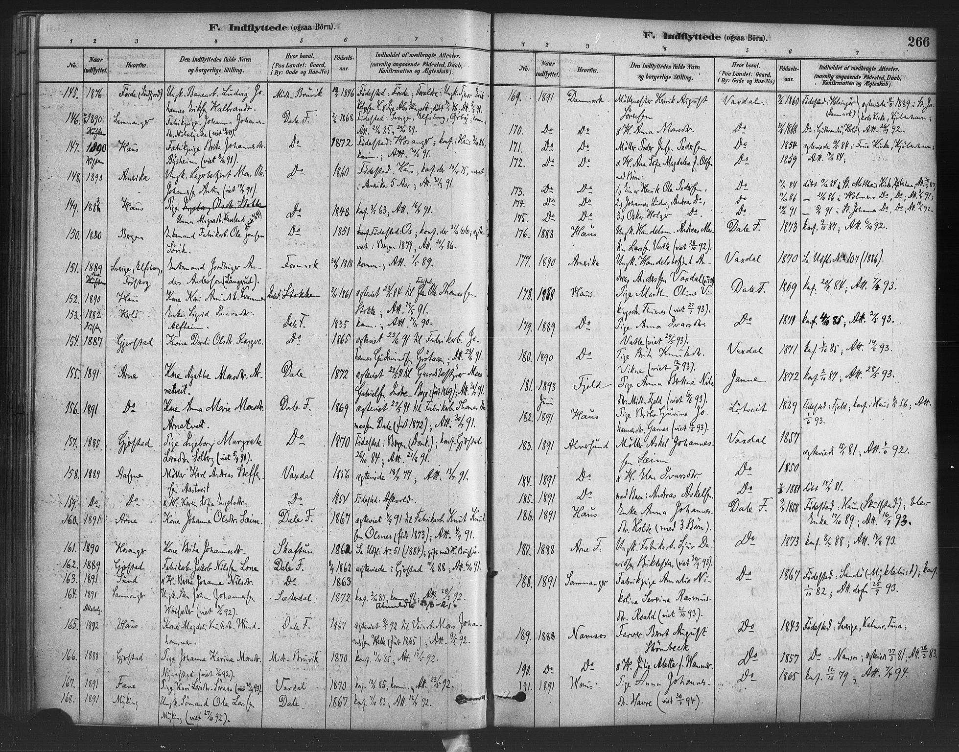 Bruvik Sokneprestembete, SAB/A-74701/H/Haa: Parish register (official) no. B 1, 1878-1904, p. 266
