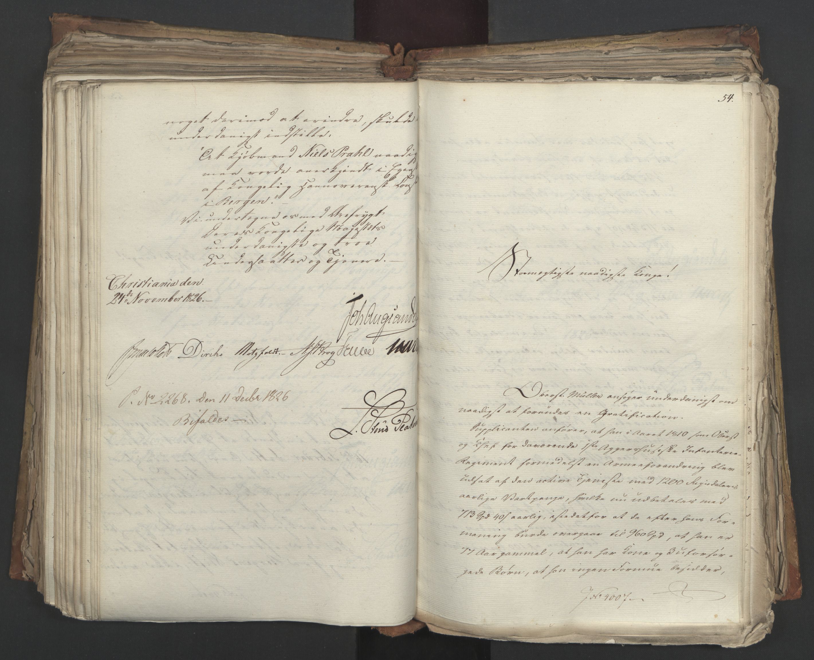 Statsrådsavdelingen i Stockholm, RA/S-1003/D/Da/L0049: Regjeringsinnstillinger nr. 3860-4086, 1826, p. 352