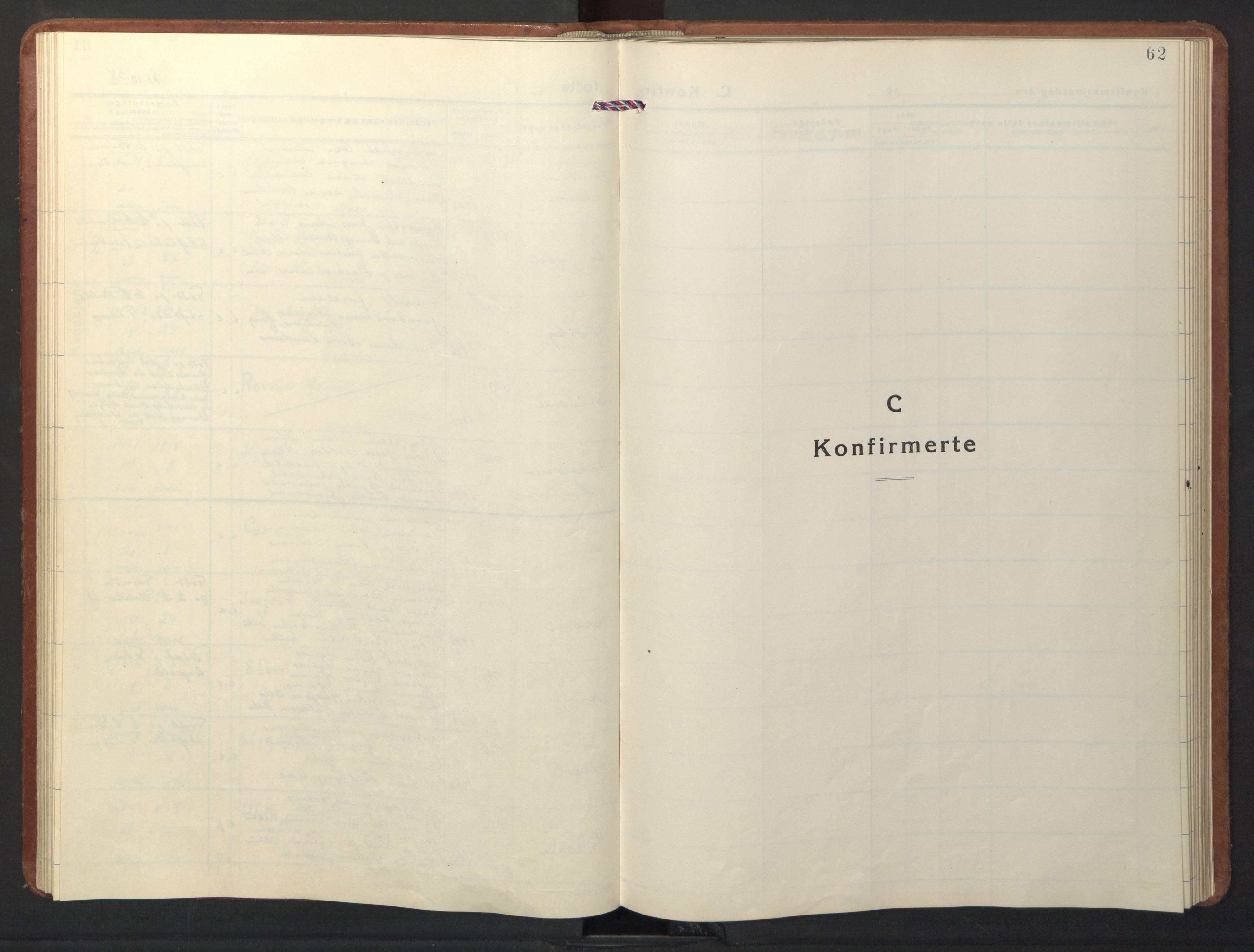 Ministerialprotokoller, klokkerbøker og fødselsregistre - Sør-Trøndelag, SAT/A-1456/698/L1169: Parish register (copy) no. 698C06, 1930-1949, p. 62