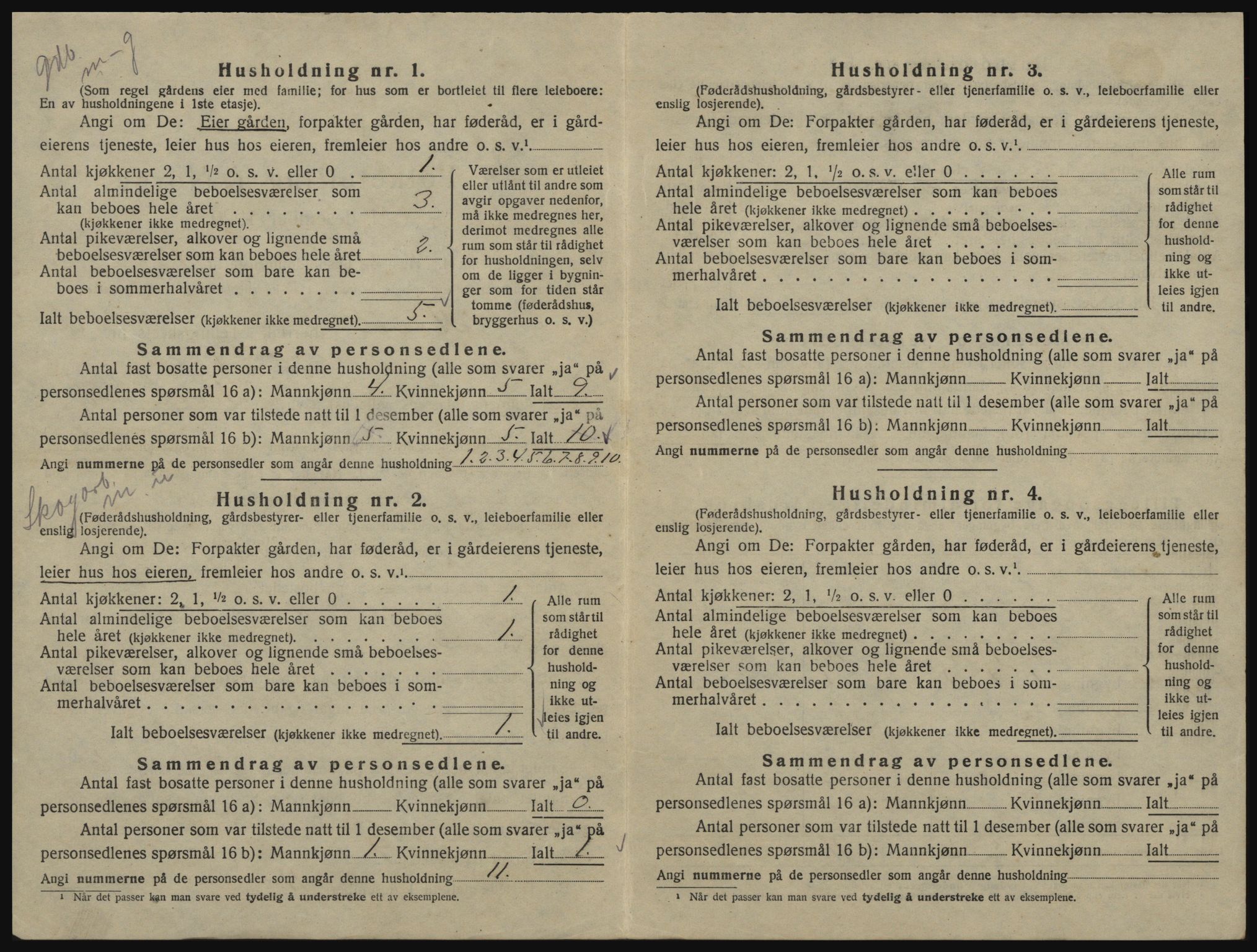 SAO, 1920 census for Hobøl, 1920, p. 37