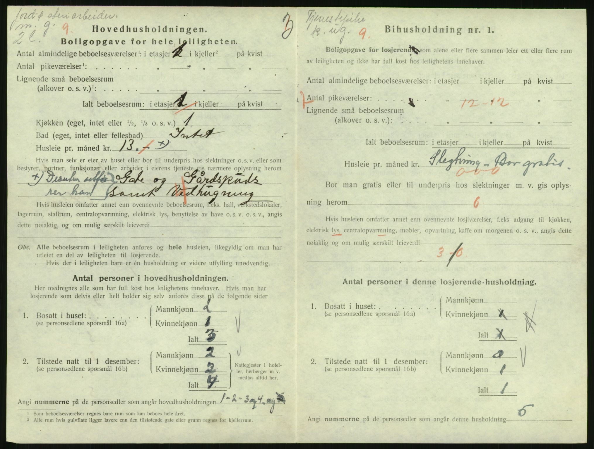 SAH, 1920 census for Lillehammer, 1920, p. 1541