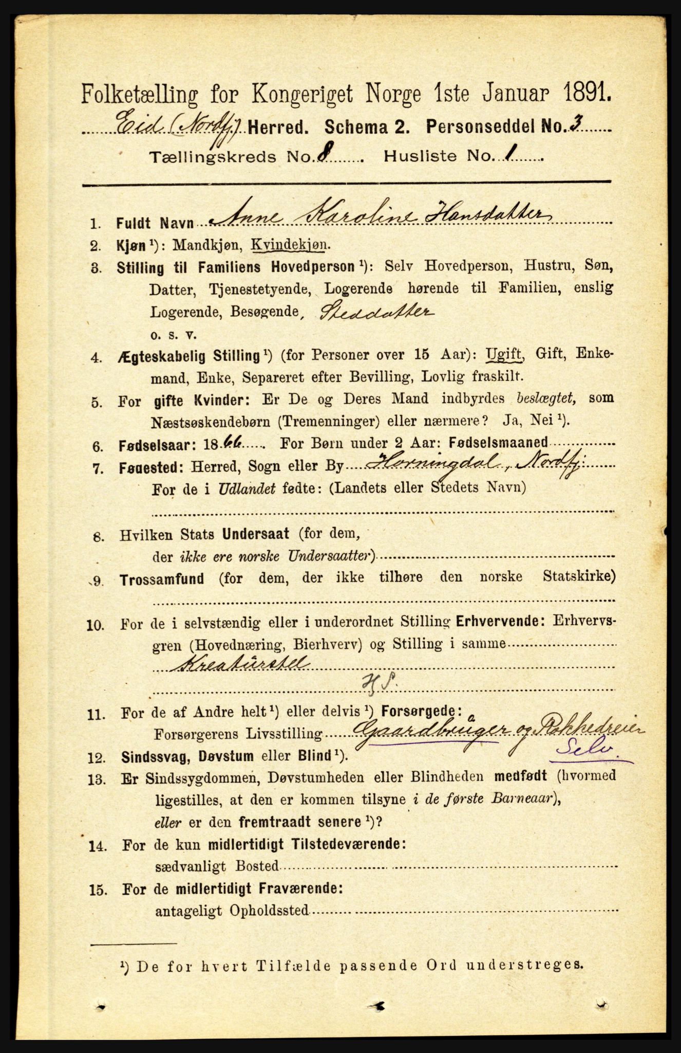 RA, 1891 census for 1443 Eid, 1891, p. 1979