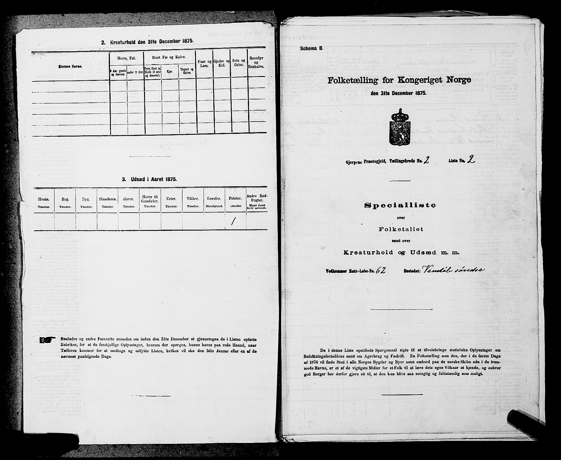 SAKO, 1875 census for 0812P Gjerpen, 1875, p. 235