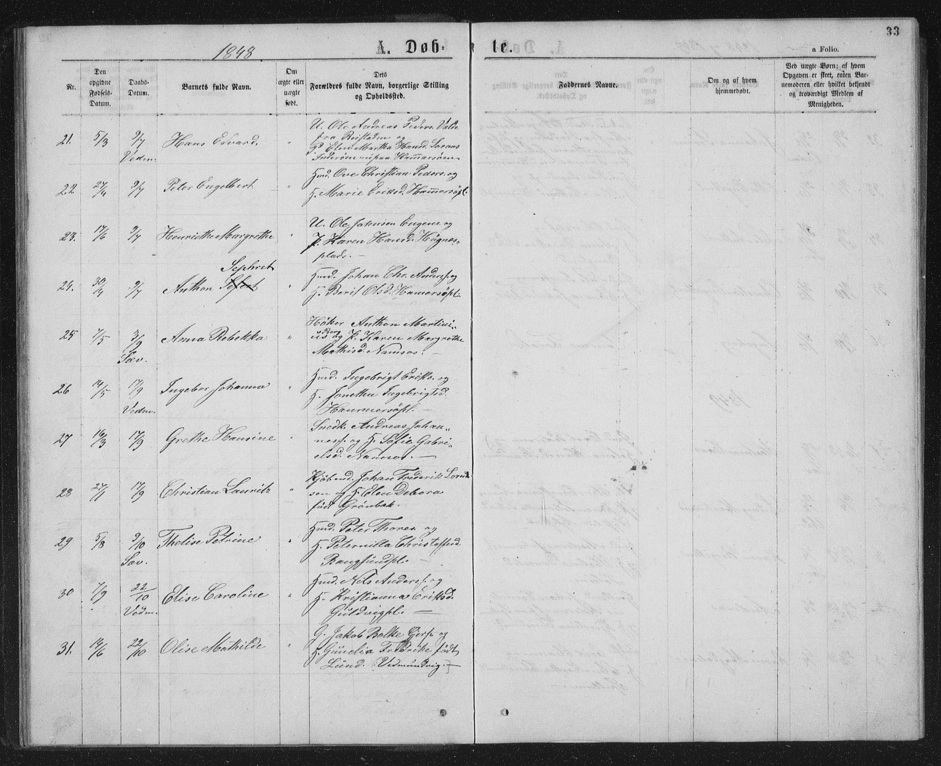 Ministerialprotokoller, klokkerbøker og fødselsregistre - Nord-Trøndelag, SAT/A-1458/768/L0566: Parish register (official) no. 768A01, 1836-1865, p. 33