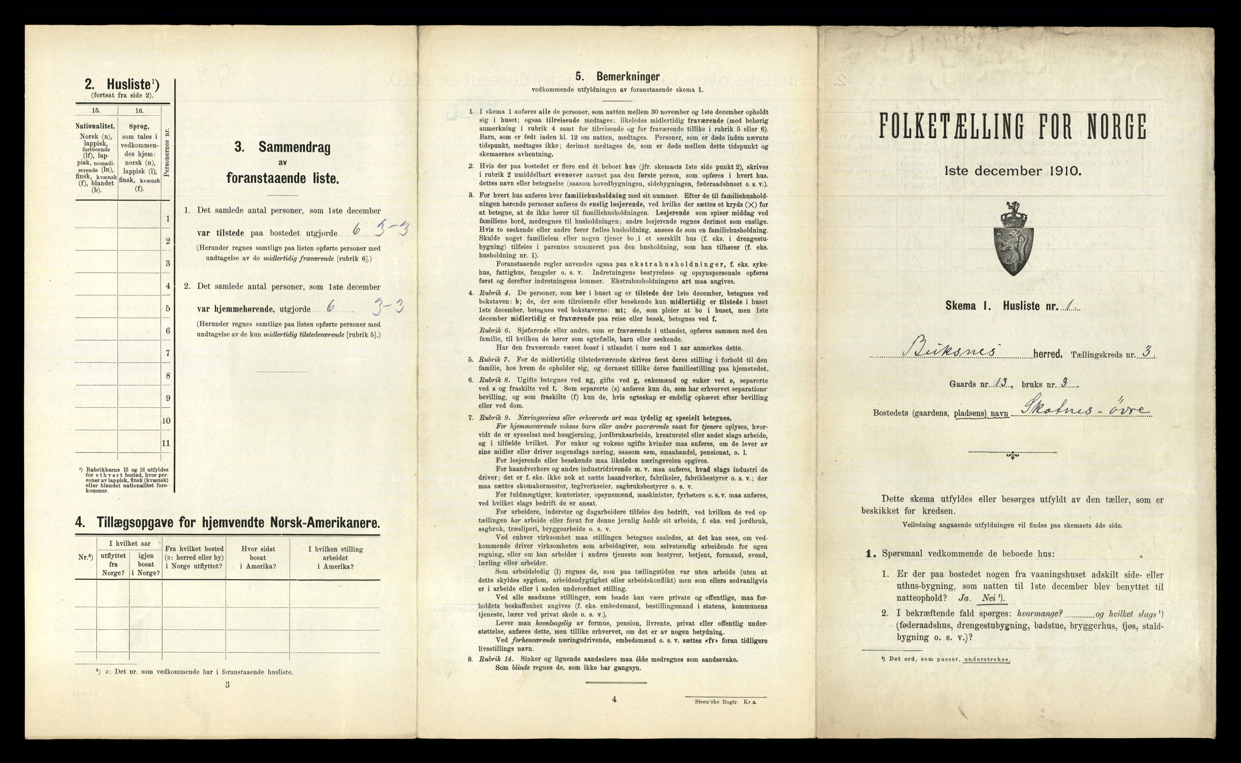 RA, 1910 census for Buksnes, 1910, p. 404