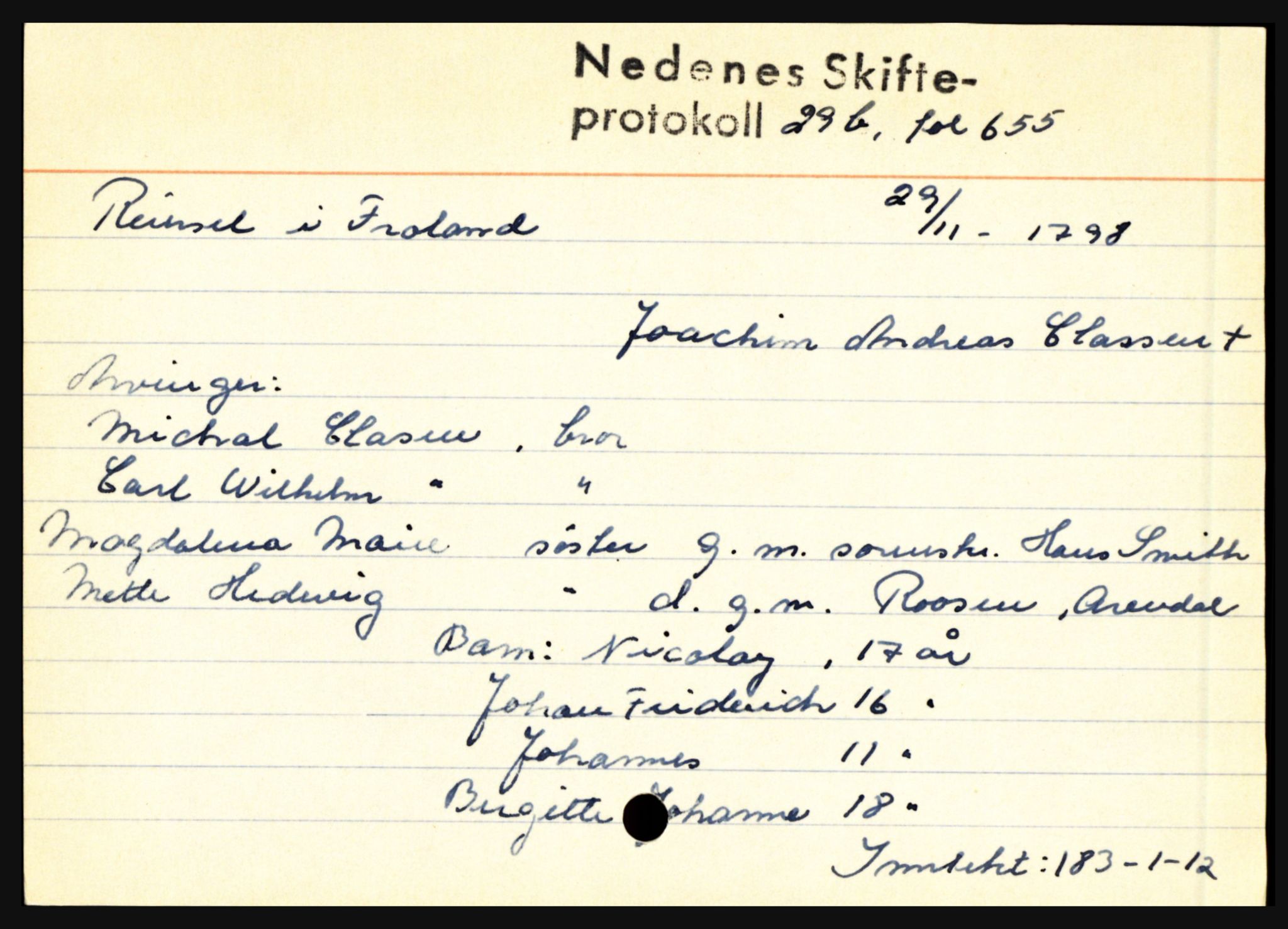 Nedenes sorenskriveri før 1824, AV/SAK-1221-0007/H, p. 23489