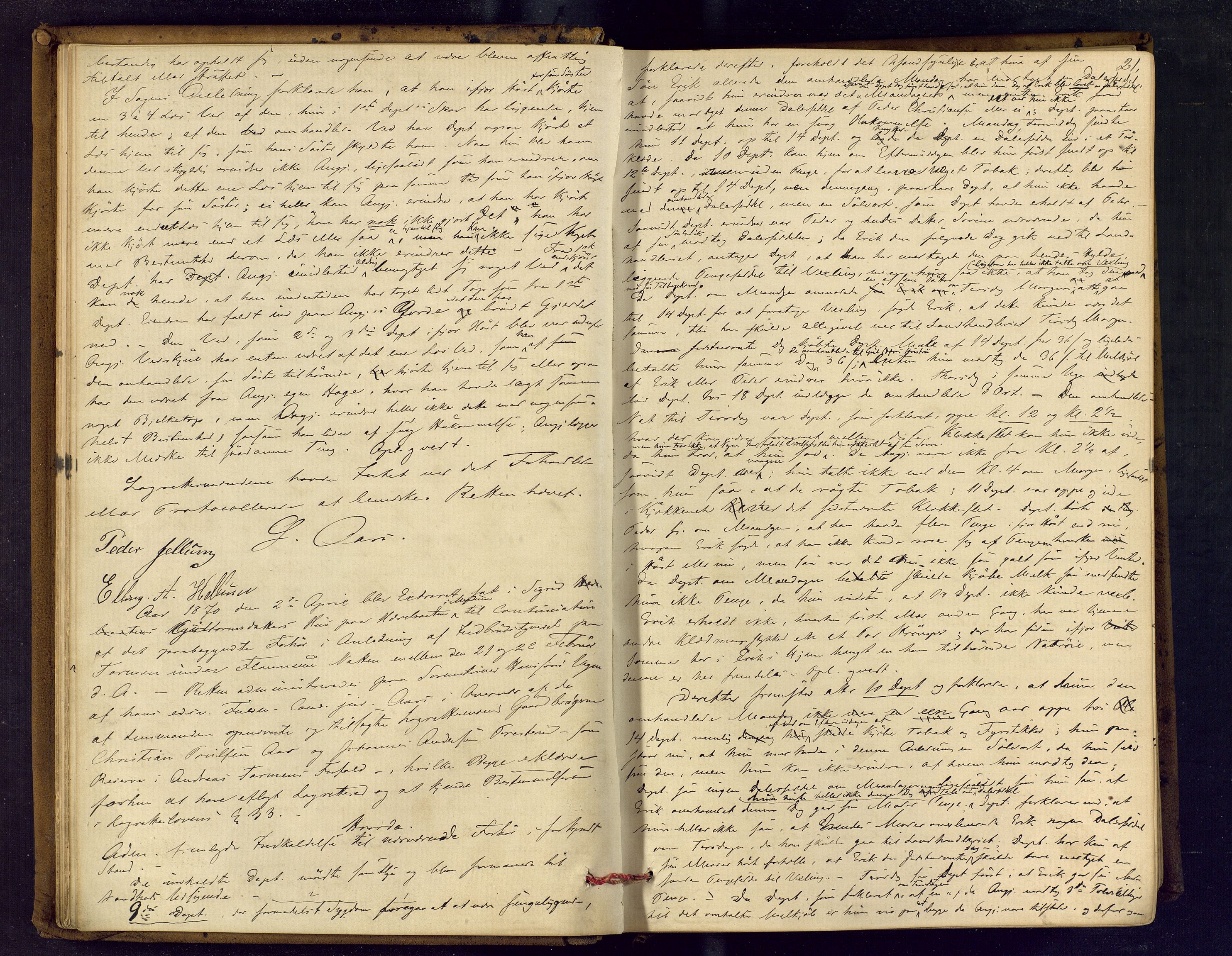Eiker, Modum og Sigdal sorenskriveri, AV/SAKO-A-123/F/Fc/L0012: Ekstrarettsprotokoll - Modum, 1869-1883, p. 21
