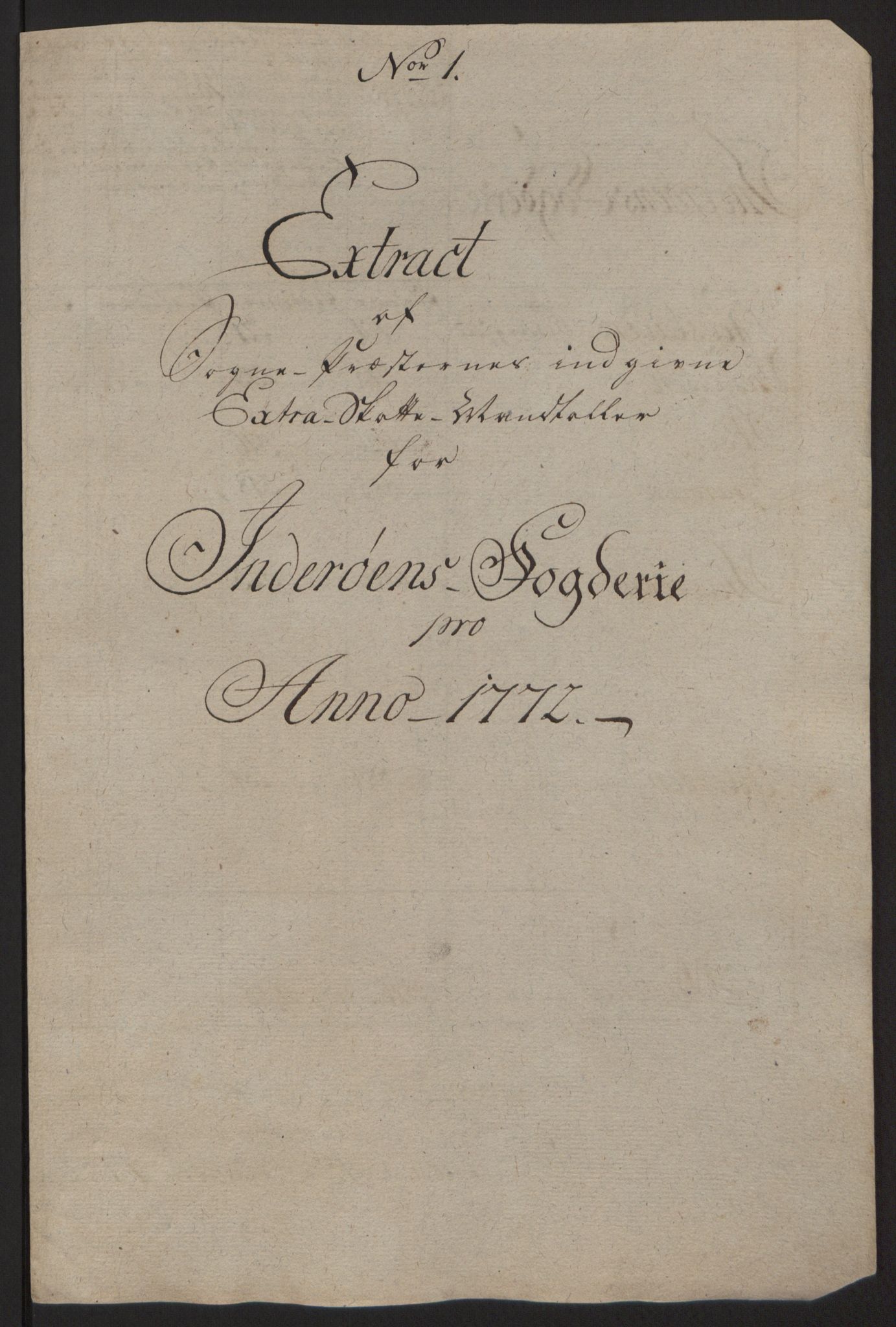 Rentekammeret inntil 1814, Reviderte regnskaper, Fogderegnskap, RA/EA-4092/R63/L4420: Ekstraskatten Inderøy, 1762-1772, p. 494