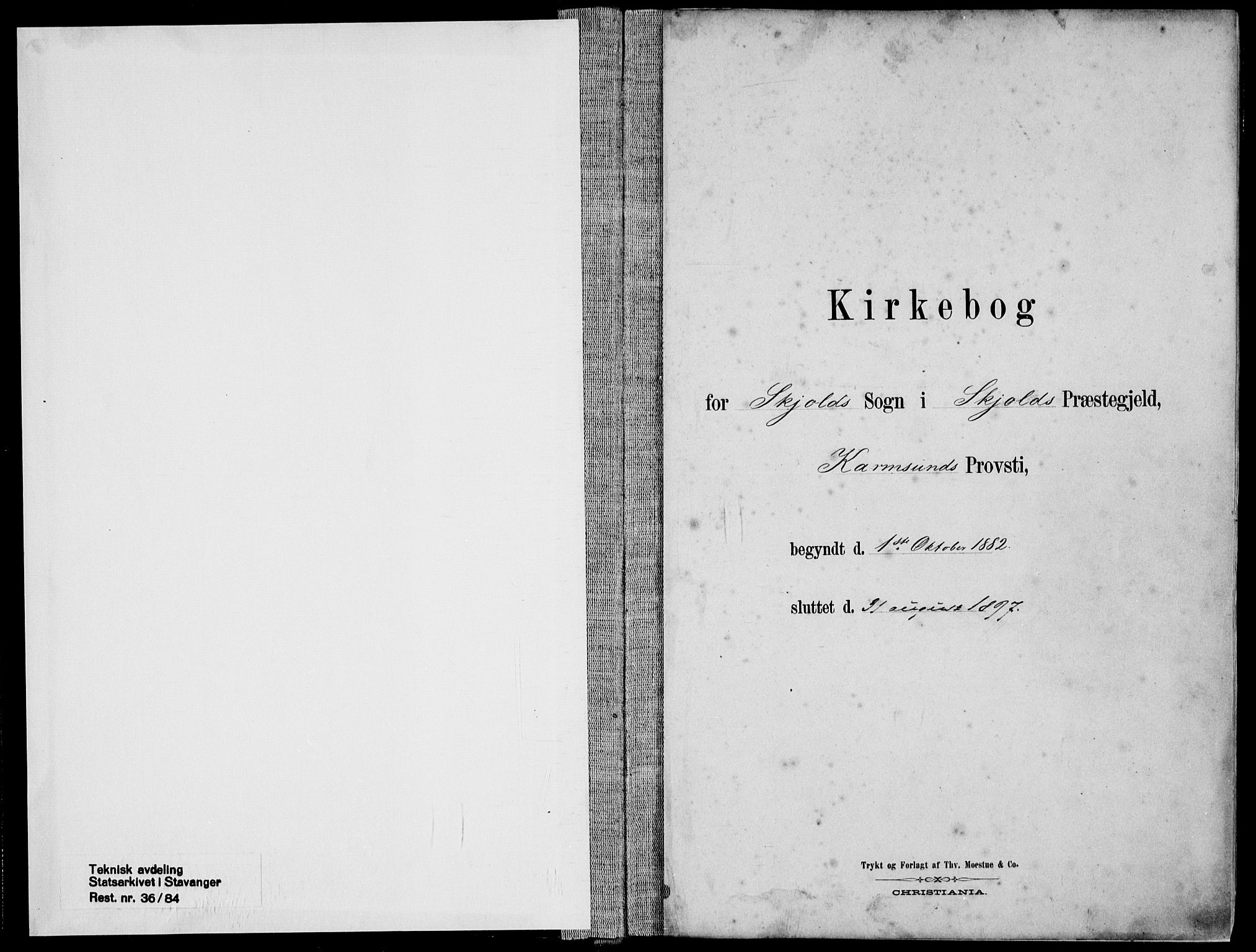 Skjold sokneprestkontor, SAST/A-101847/H/Ha/Haa/L0010: Parish register (official) no. A 10, 1882-1897