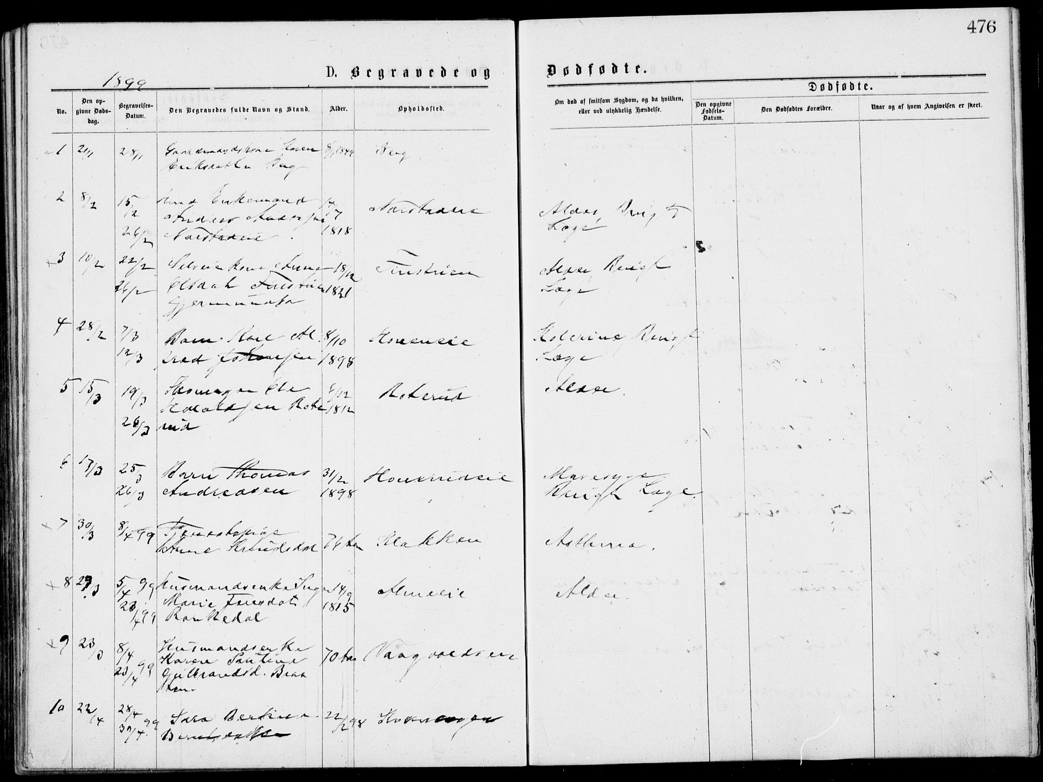 Norderhov kirkebøker, SAKO/A-237/G/Gb/L0001: Parish register (copy) no. II 1, 1876-1899, p. 476