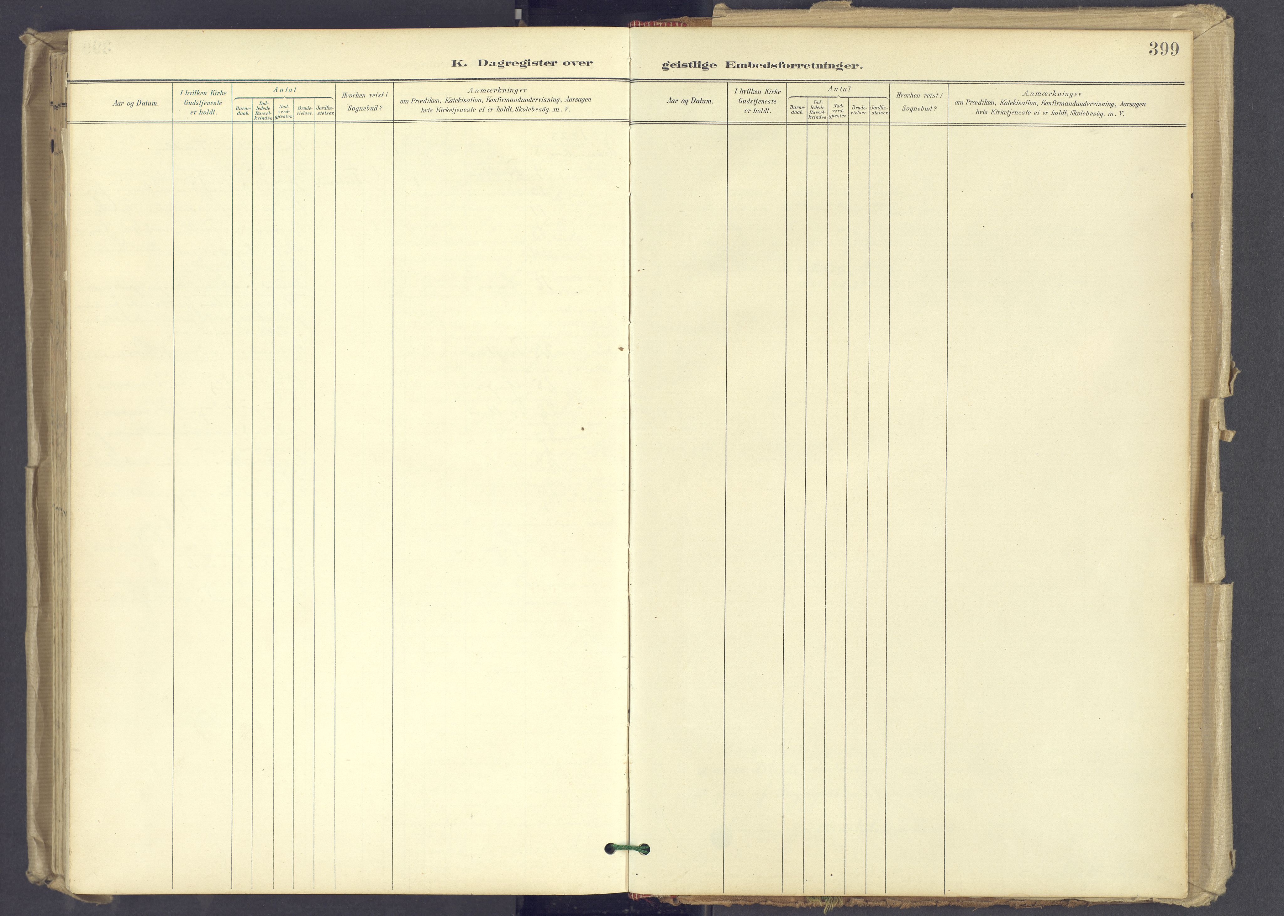 Øyer prestekontor, AV/SAH-PREST-084/H/Ha/Haa/L0012: Parish register (official) no. 12, 1897-1920, p. 399