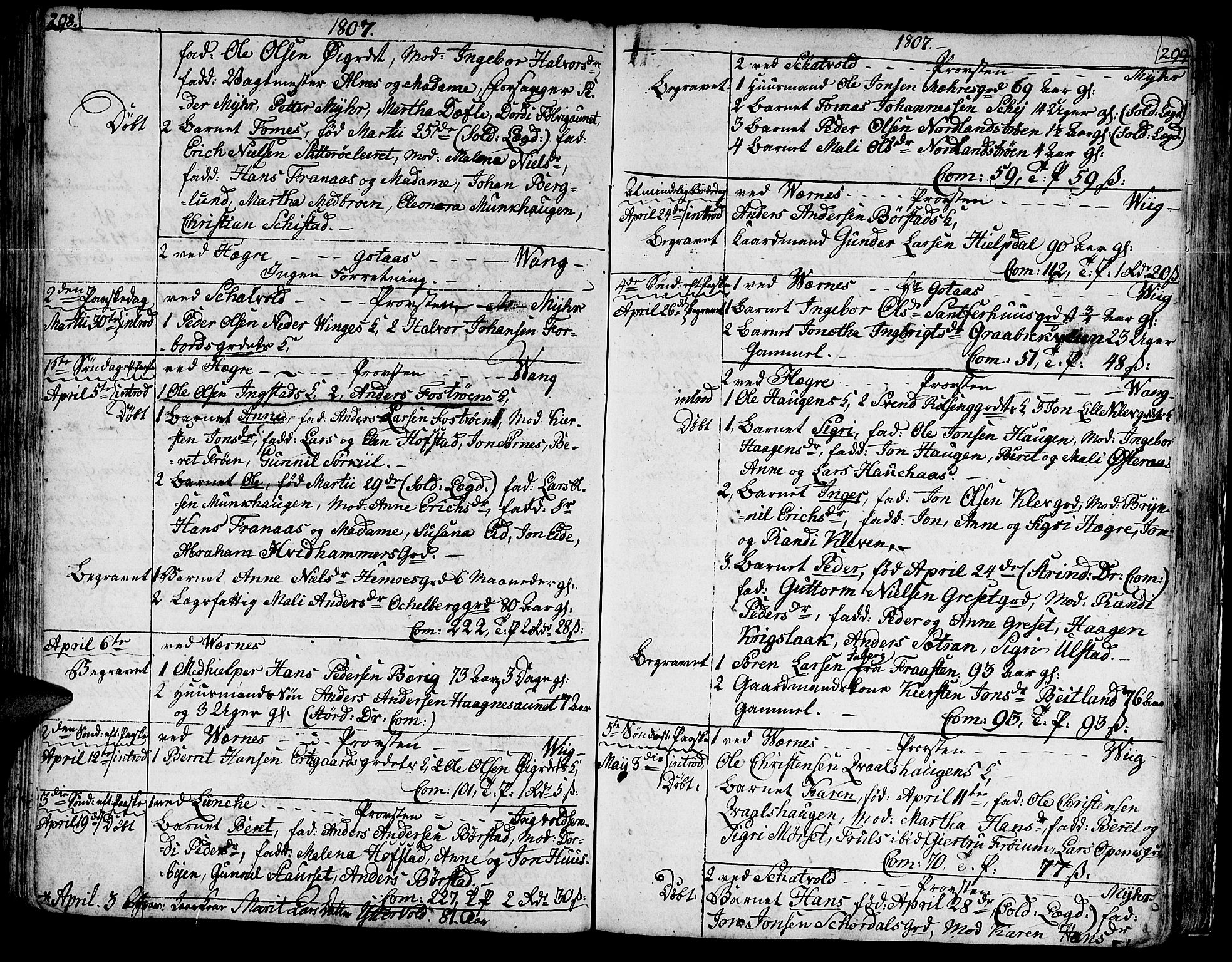 Ministerialprotokoller, klokkerbøker og fødselsregistre - Nord-Trøndelag, SAT/A-1458/709/L0060: Parish register (official) no. 709A07, 1797-1815, p. 298-299