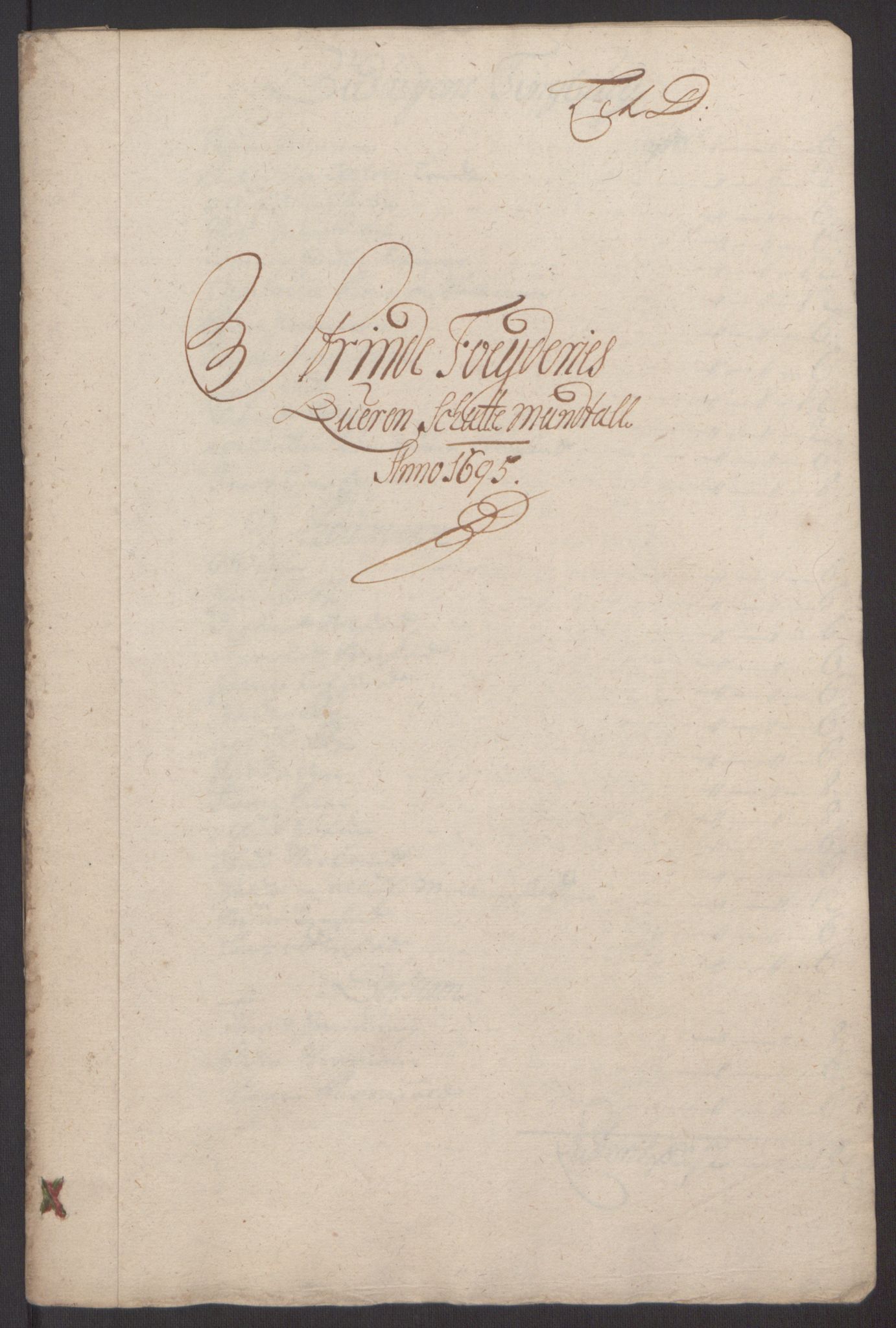 Rentekammeret inntil 1814, Reviderte regnskaper, Fogderegnskap, RA/EA-4092/R61/L4105: Fogderegnskap Strinda og Selbu, 1695, p. 34