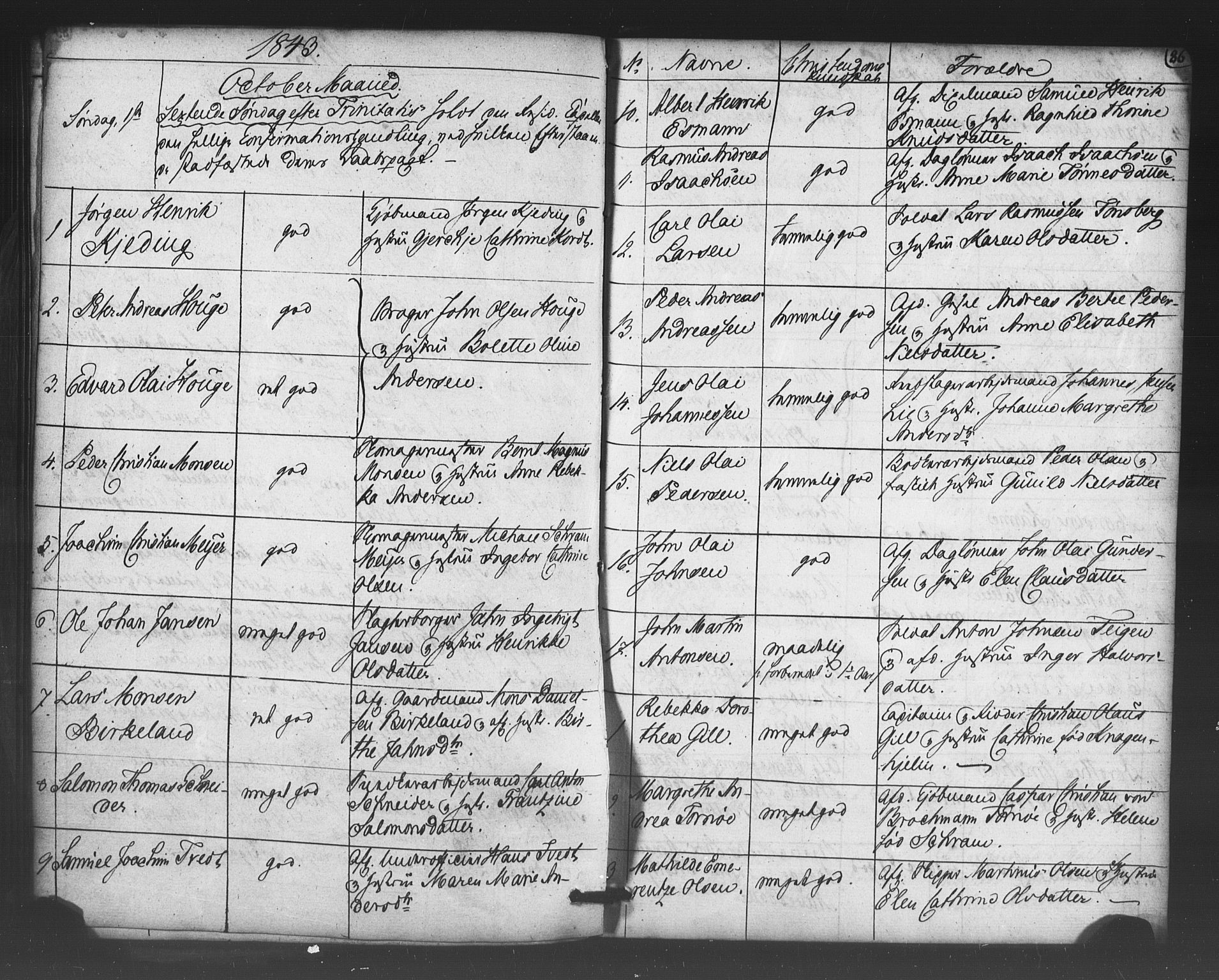 Korskirken sokneprestembete, AV/SAB-A-76101/H/Haa/L0066: Curate's parish register no. A 1, 1826-1843, p. 86