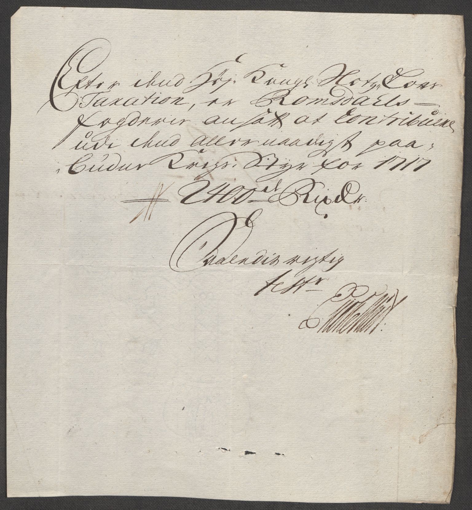 Rentekammeret inntil 1814, Reviderte regnskaper, Fogderegnskap, RA/EA-4092/R55/L3664: Fogderegnskap Romsdal, 1717, p. 125