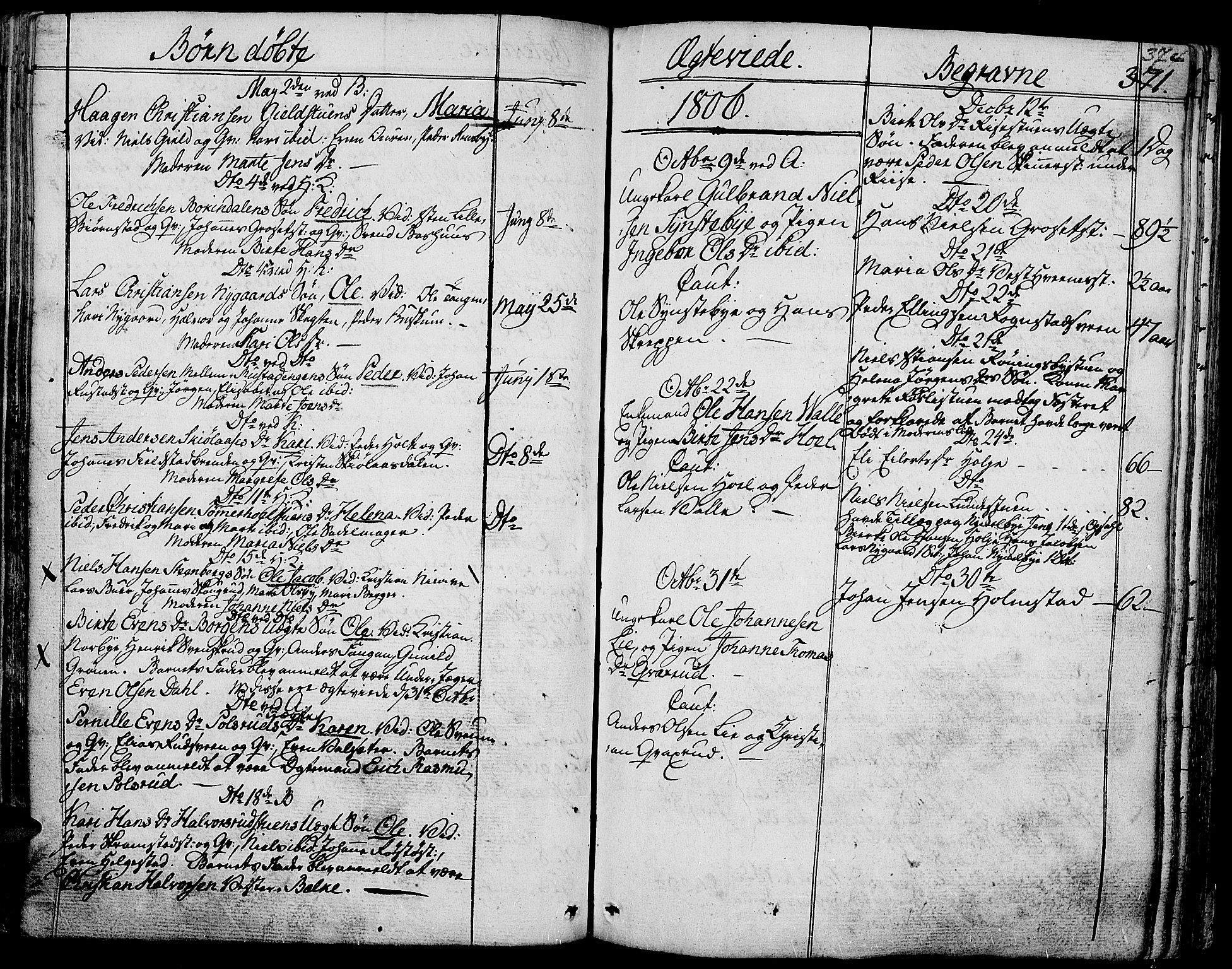 Toten prestekontor, SAH/PREST-102/H/Ha/Haa/L0007: Parish register (official) no. 7, 1794-1809, p. 374