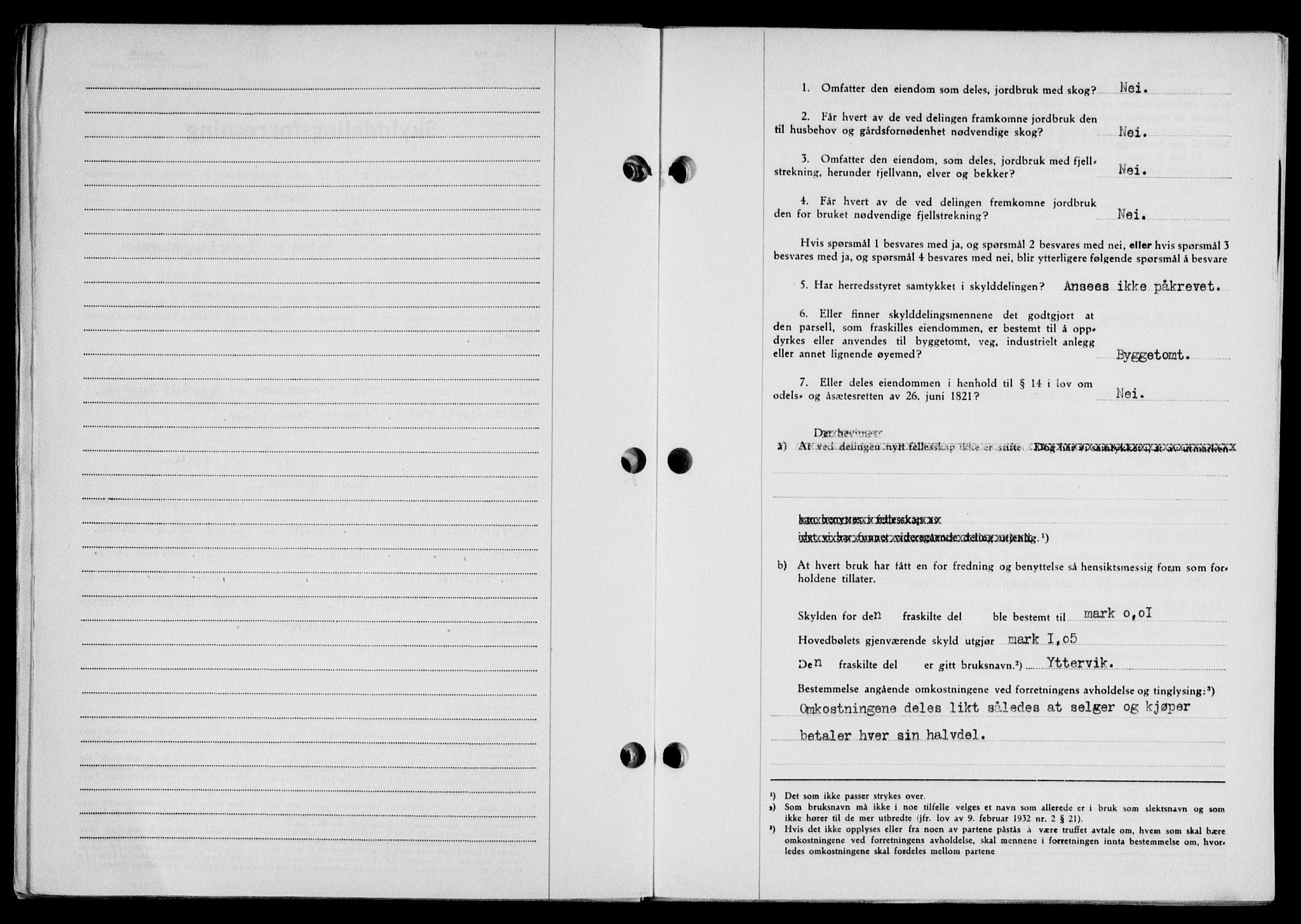 Lofoten sorenskriveri, SAT/A-0017/1/2/2C/L0021a: Mortgage book no. 21a, 1949-1949, Diary no: : 2309/1949