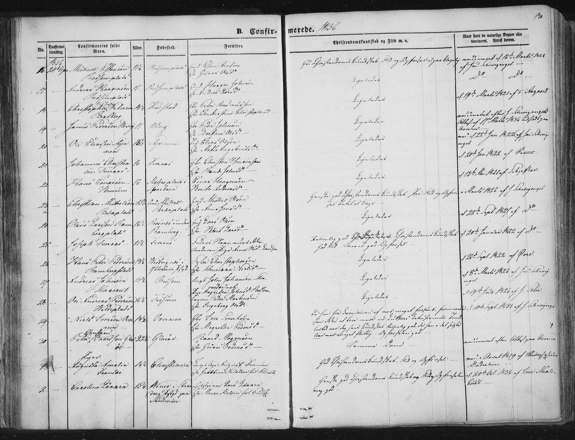 Ministerialprotokoller, klokkerbøker og fødselsregistre - Nord-Trøndelag, AV/SAT-A-1458/741/L0392: Parish register (official) no. 741A06, 1836-1848, p. 130