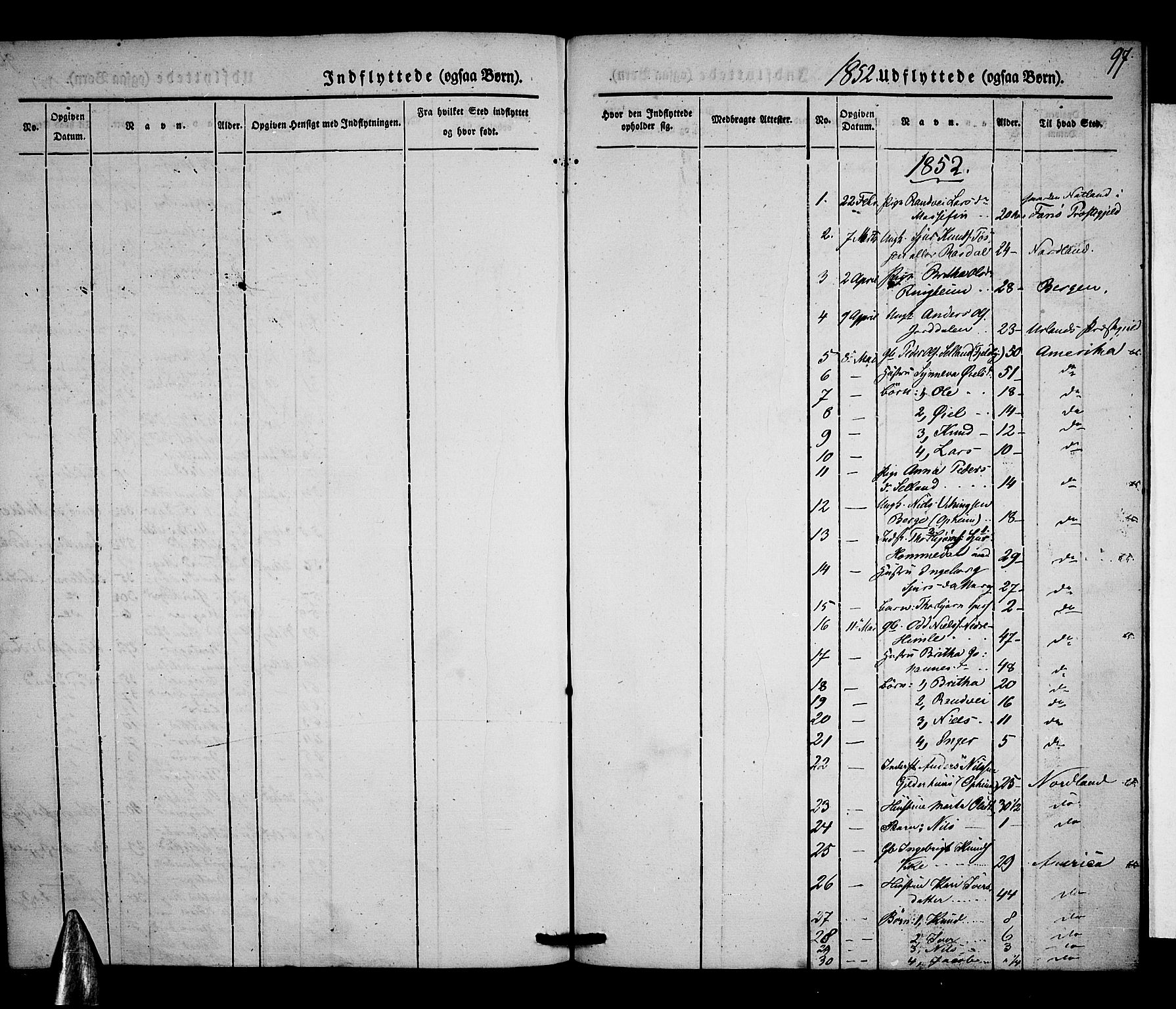 Voss sokneprestembete, SAB/A-79001/H/Haa: Parish register (official) no. A 15, 1845-1855, p. 97