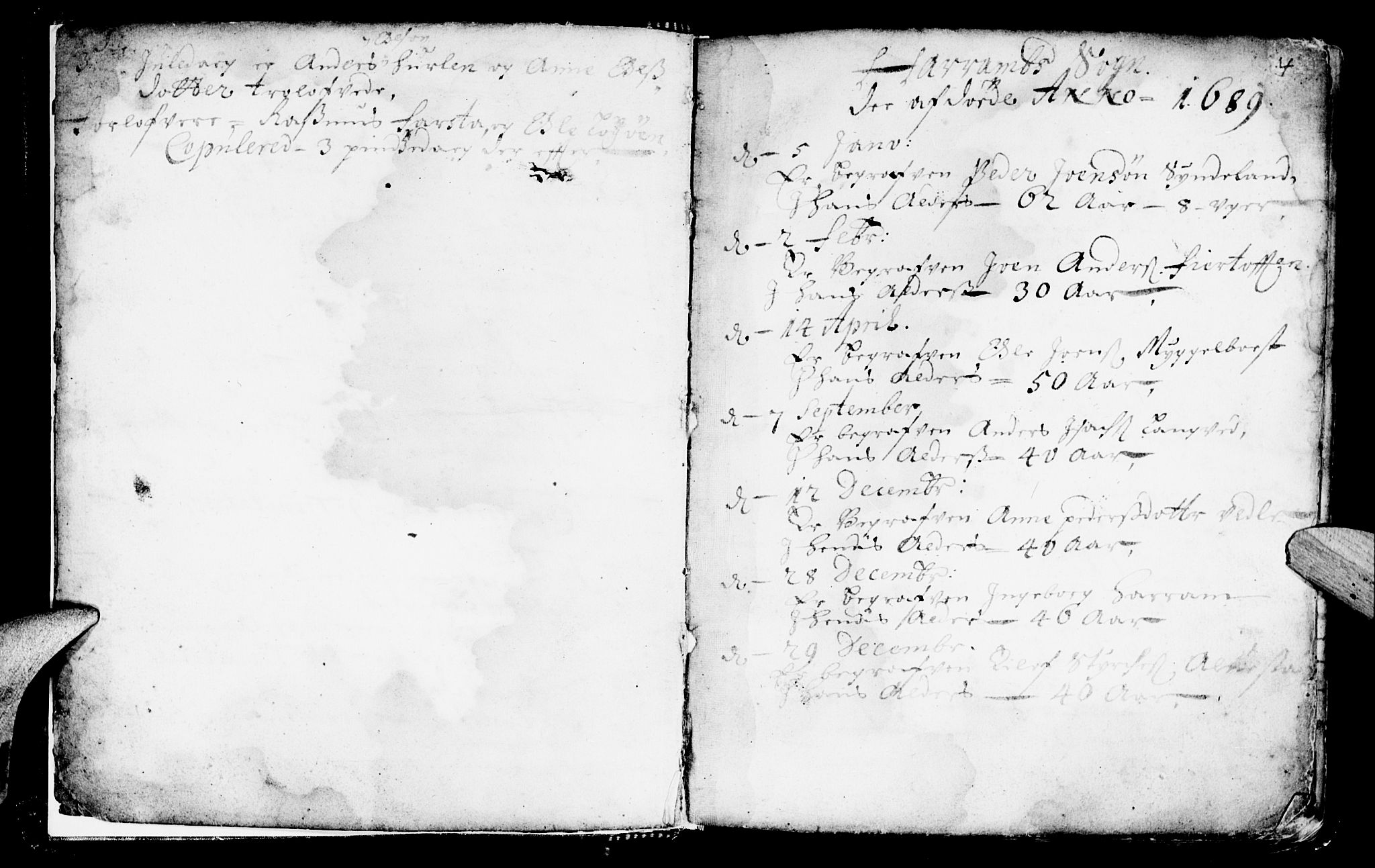 Ministerialprotokoller, klokkerbøker og fødselsregistre - Møre og Romsdal, AV/SAT-A-1454/536/L0491: Parish register (official) no. 536A01 /1, 1689-1737, p. 4