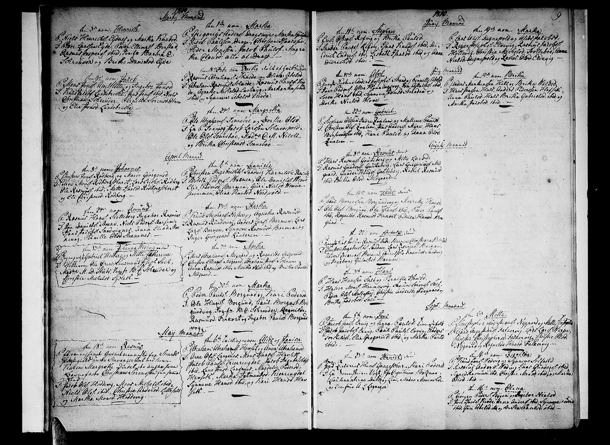 Selje sokneprestembete, SAB/A-99938/H/Ha/Haa/Haaa: Parish register (official) no. A 7, 1807-1816, p. 9