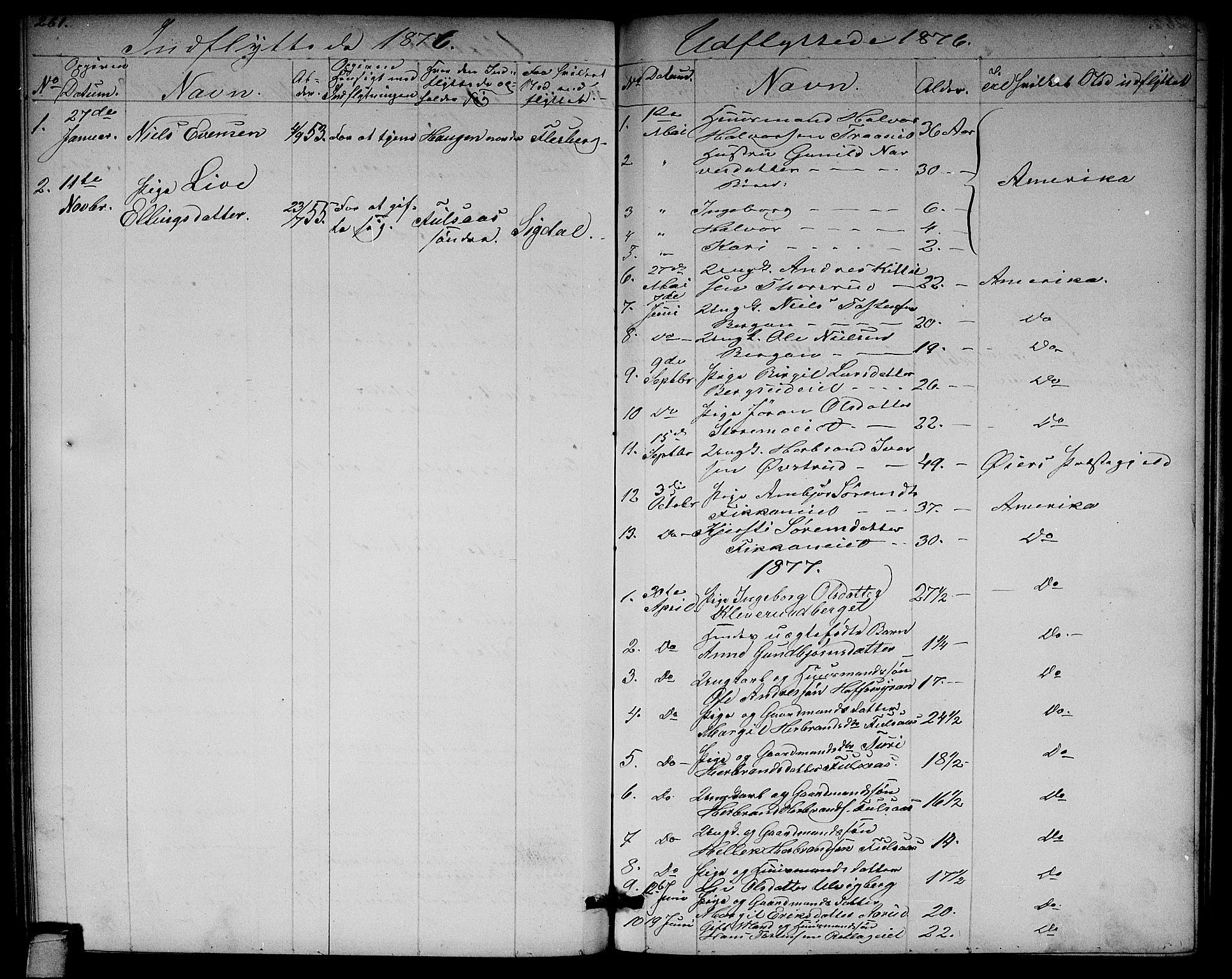 Rollag kirkebøker, AV/SAKO-A-240/G/Ga/L0003: Parish register (copy) no. I 3, 1856-1887, p. 261