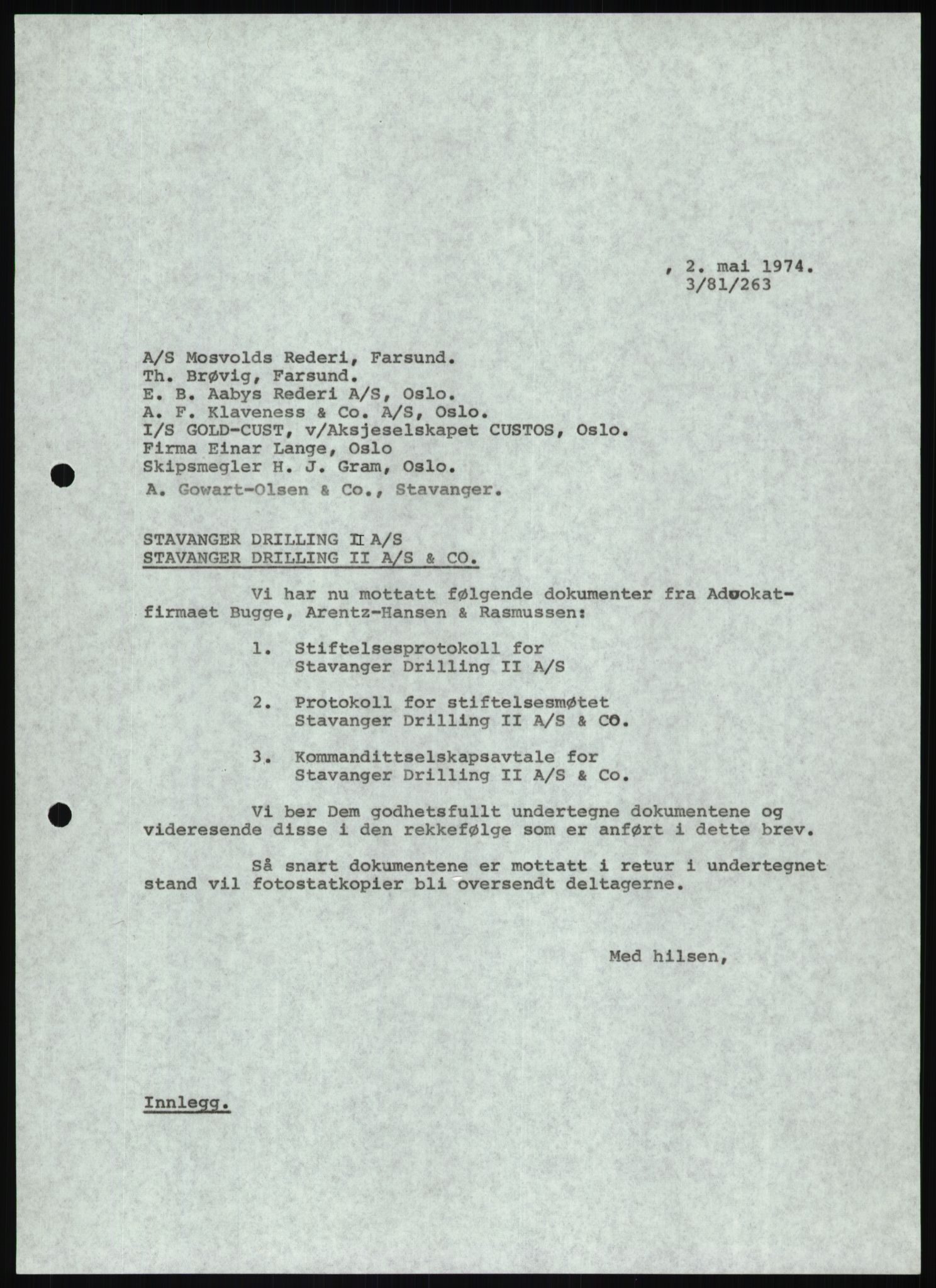 Pa 1503 - Stavanger Drilling AS, AV/SAST-A-101906/D/L0007: Korrespondanse og saksdokumenter, 1974-1981, p. 1093