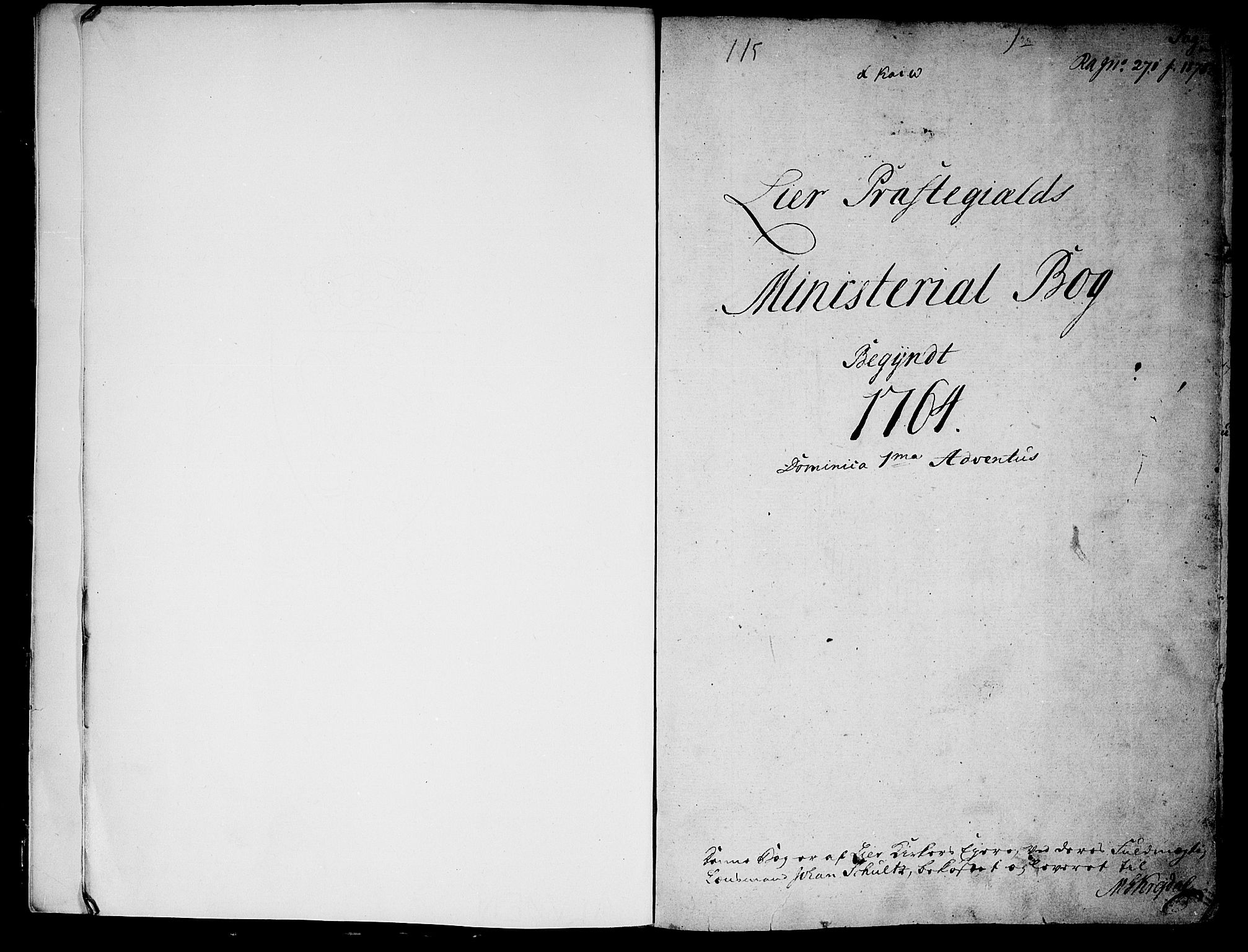 Lier kirkebøker, AV/SAKO-A-230/F/Fa/L0005: Parish register (official) no. I 5, 1764-1777, p. 0-1