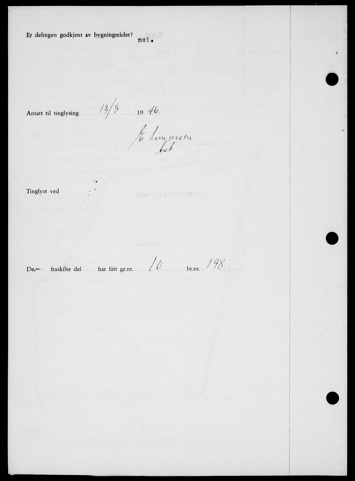 Onsøy sorenskriveri, SAO/A-10474/G/Ga/Gab/L0015: Mortgage book no. II A-15, 1945-1946, Diary no: : 491/1946