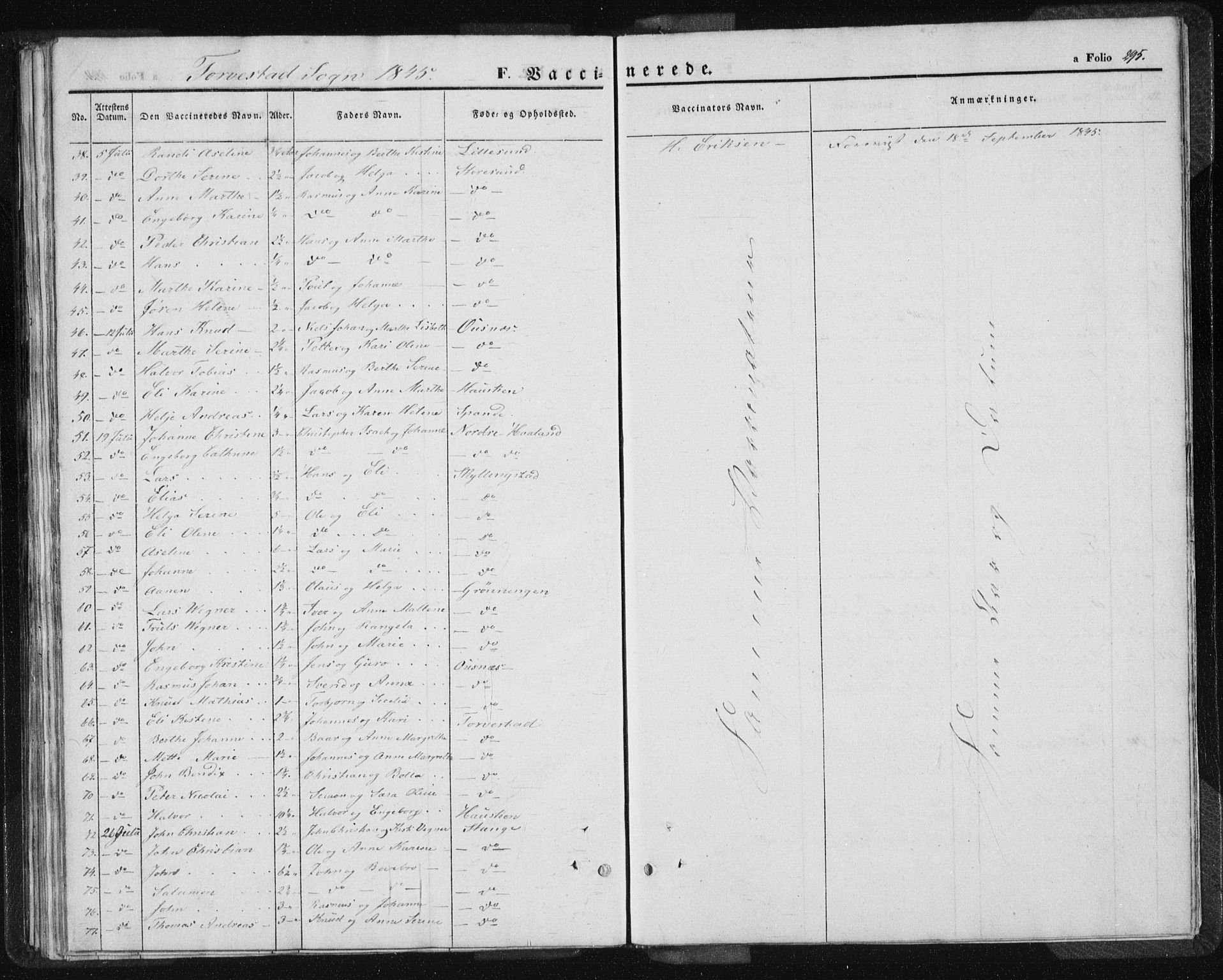 Torvastad sokneprestkontor, SAST/A -101857/H/Ha/Haa/L0005: Parish register (official) no. A 5, 1836-1847, p. 295